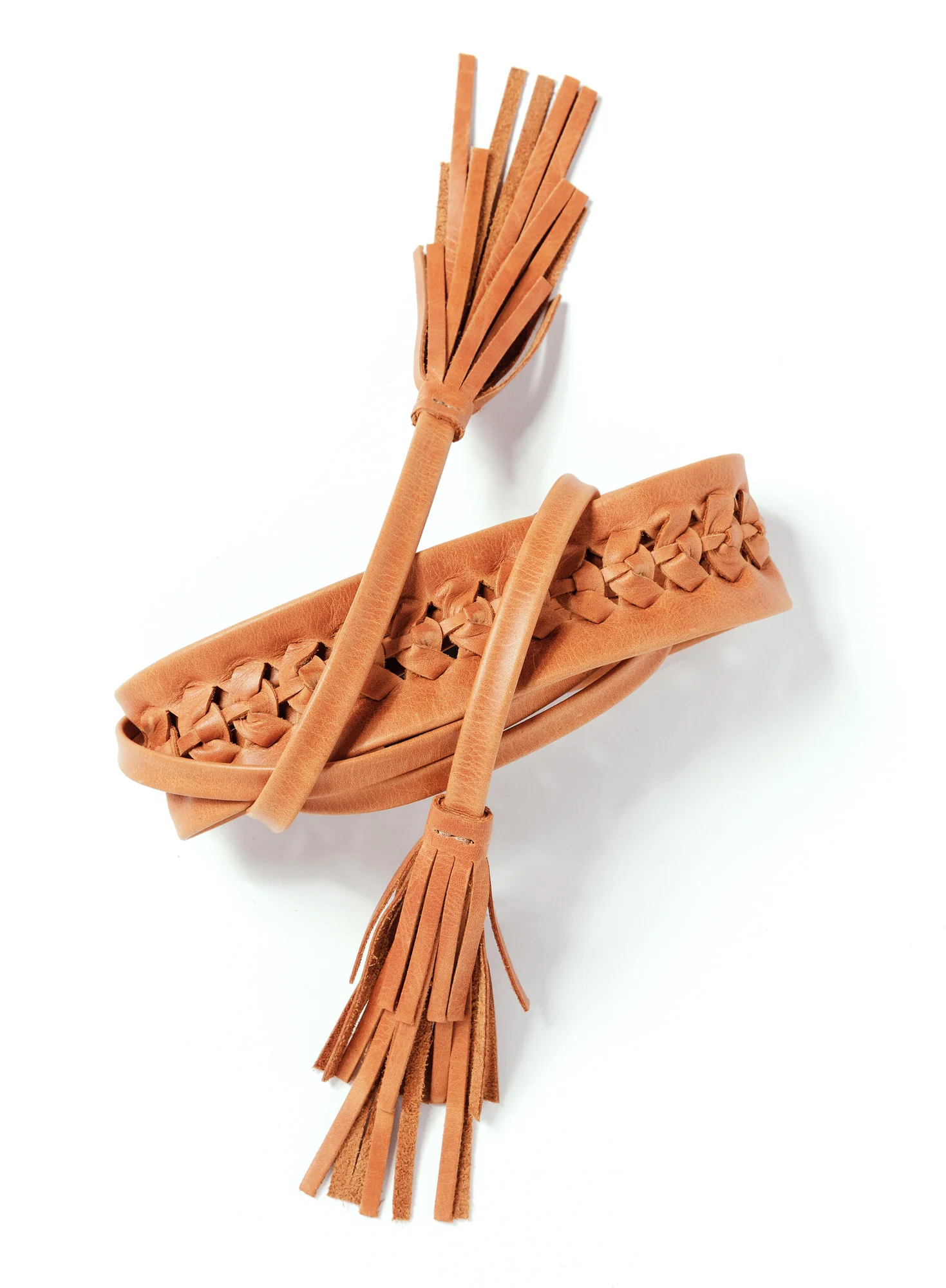 Gia Leather Tasseled Belt