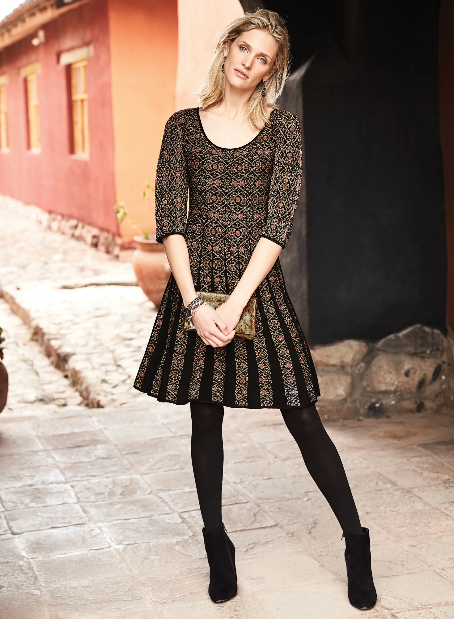 Gilt Scrollwork Dress - Image 2