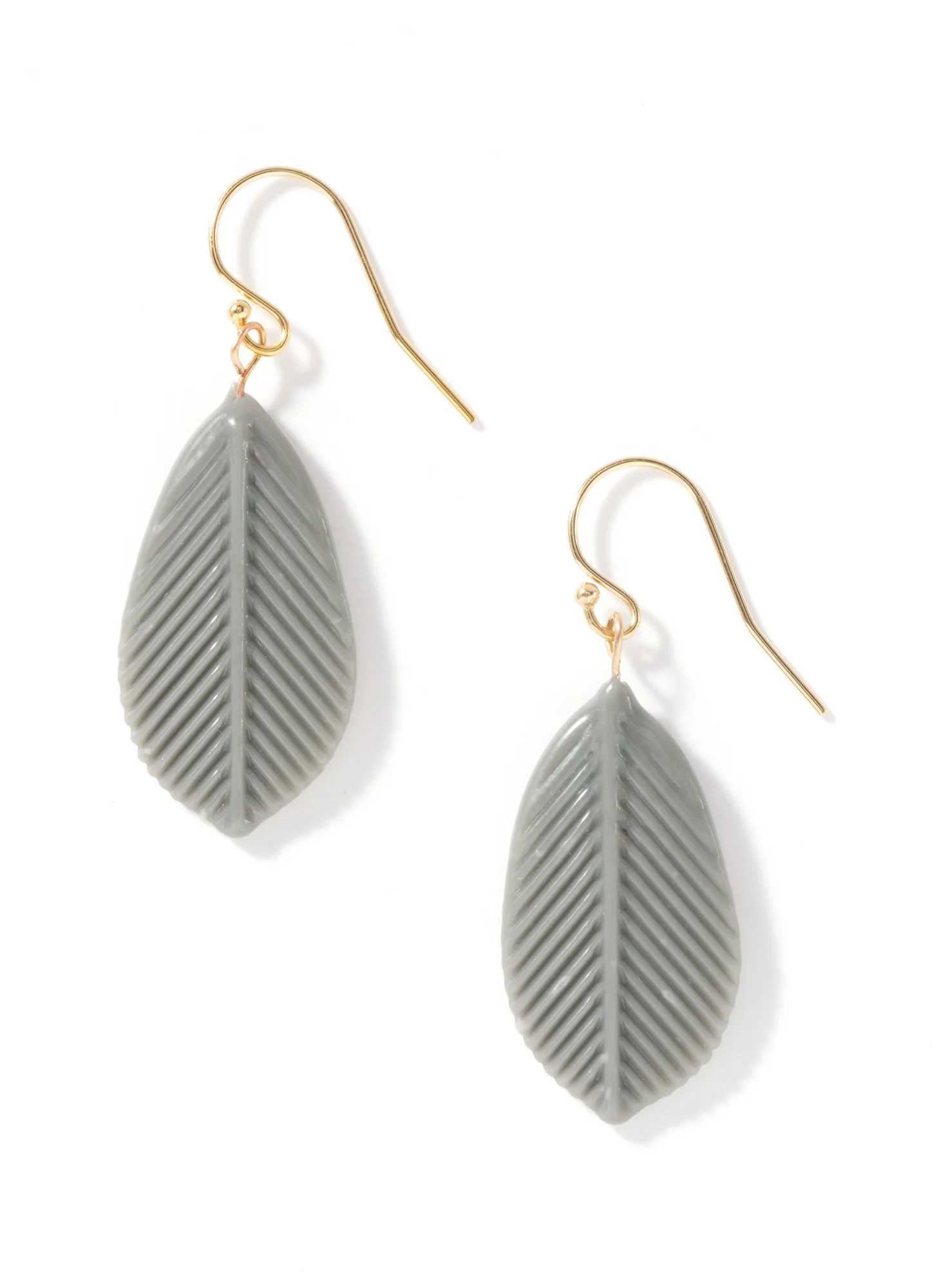 Glass Feather Earrings