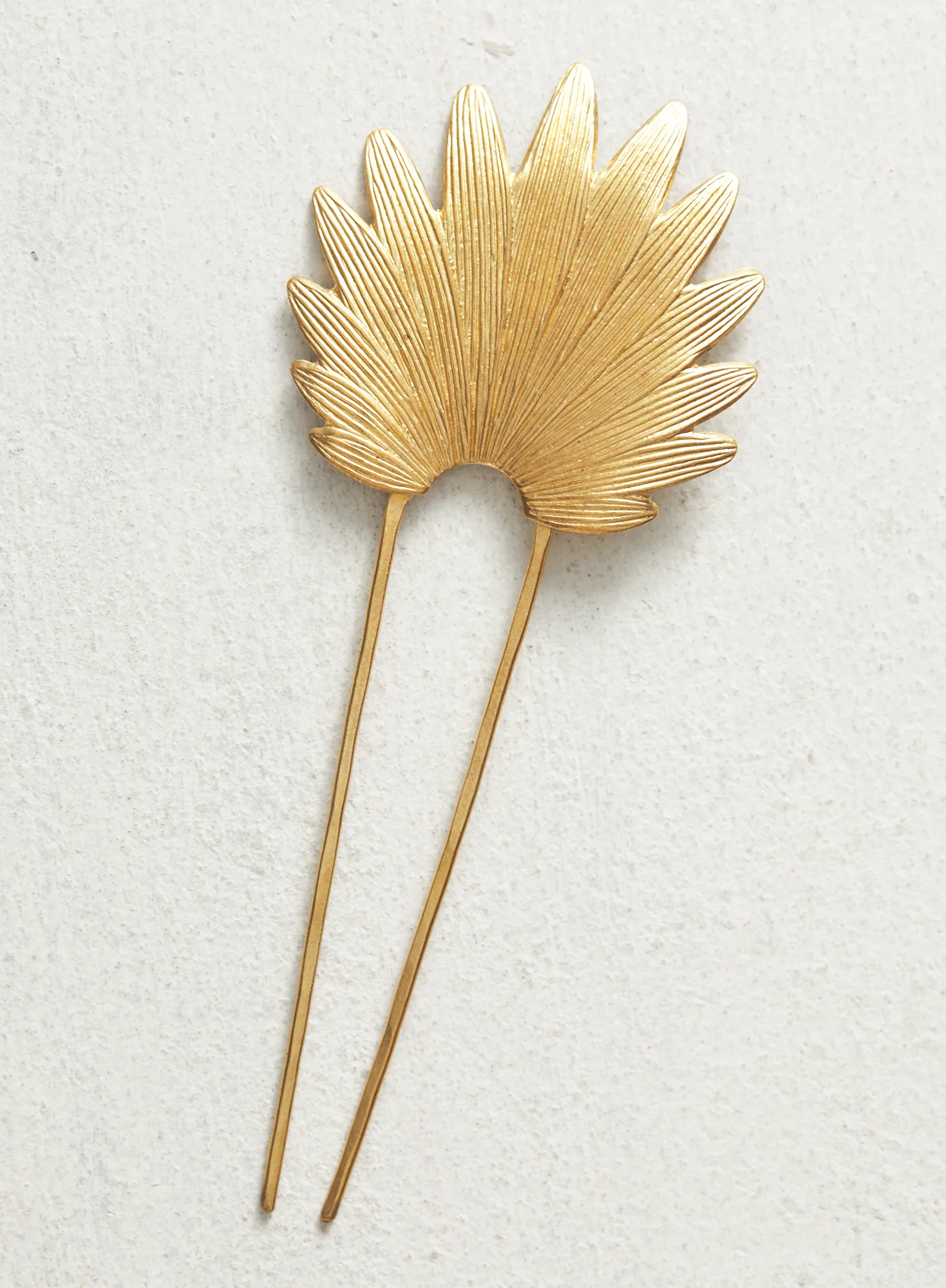 Golden Brass Palm Hair Pin