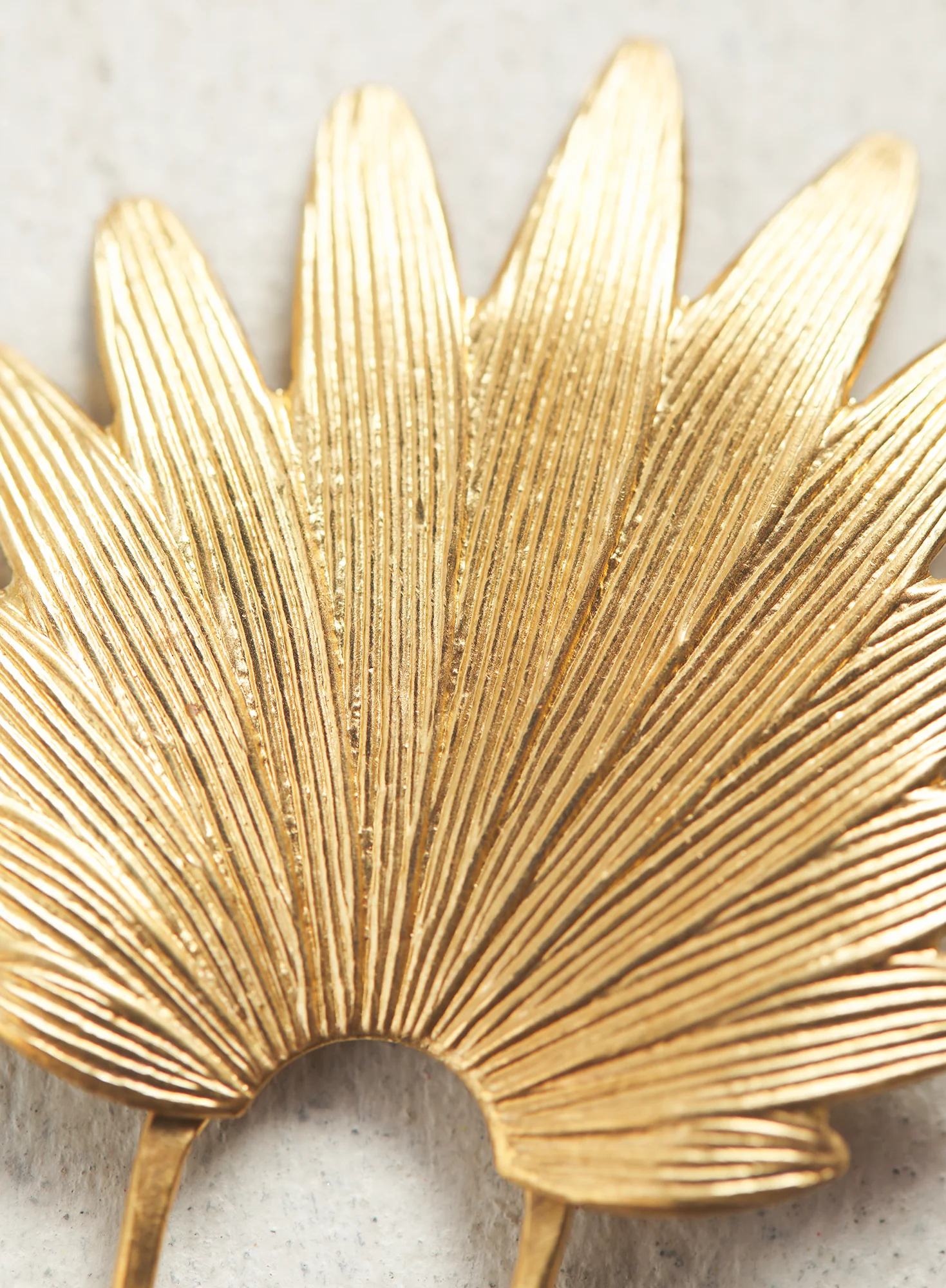 Golden Brass Palm Hair Pin - Image 3