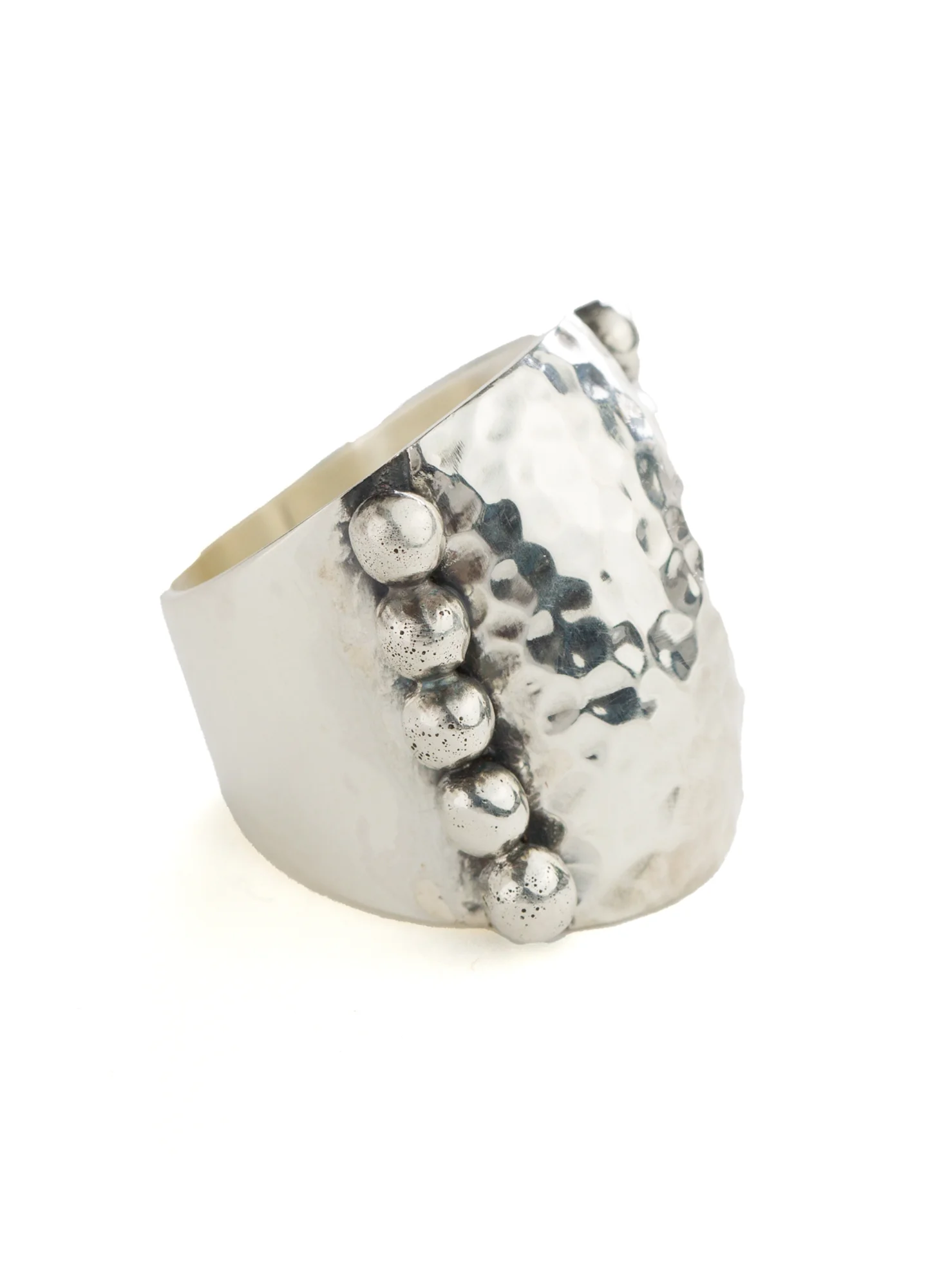 Hammered Silver Cocktail Ring