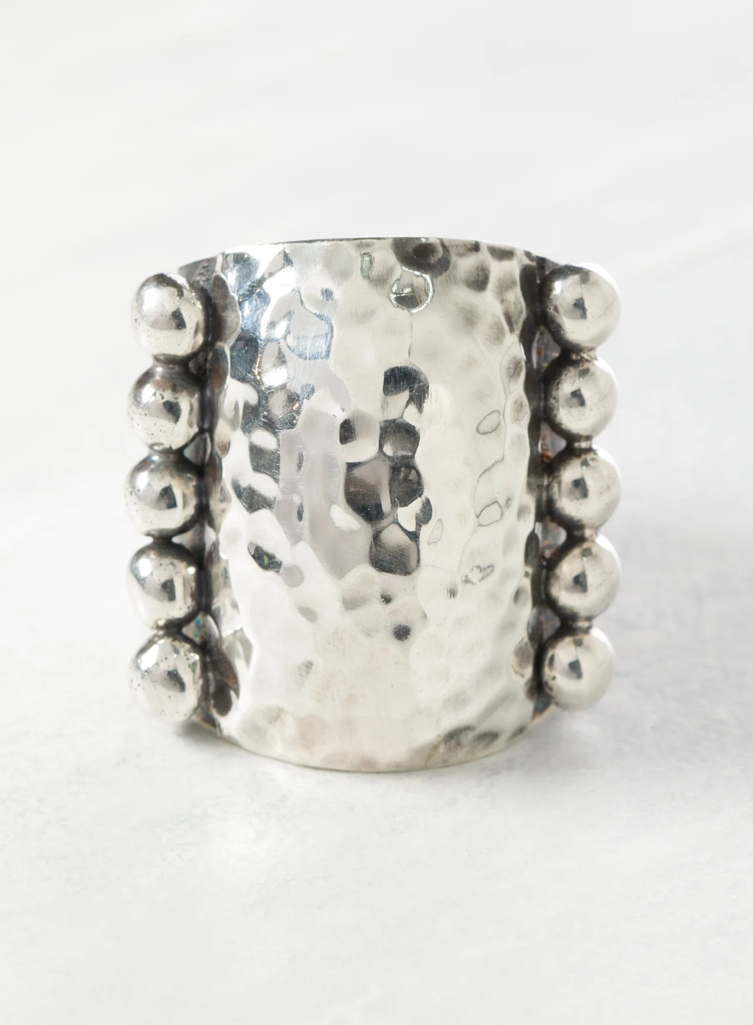 Hammered Silver Cocktail Ring - Image 2