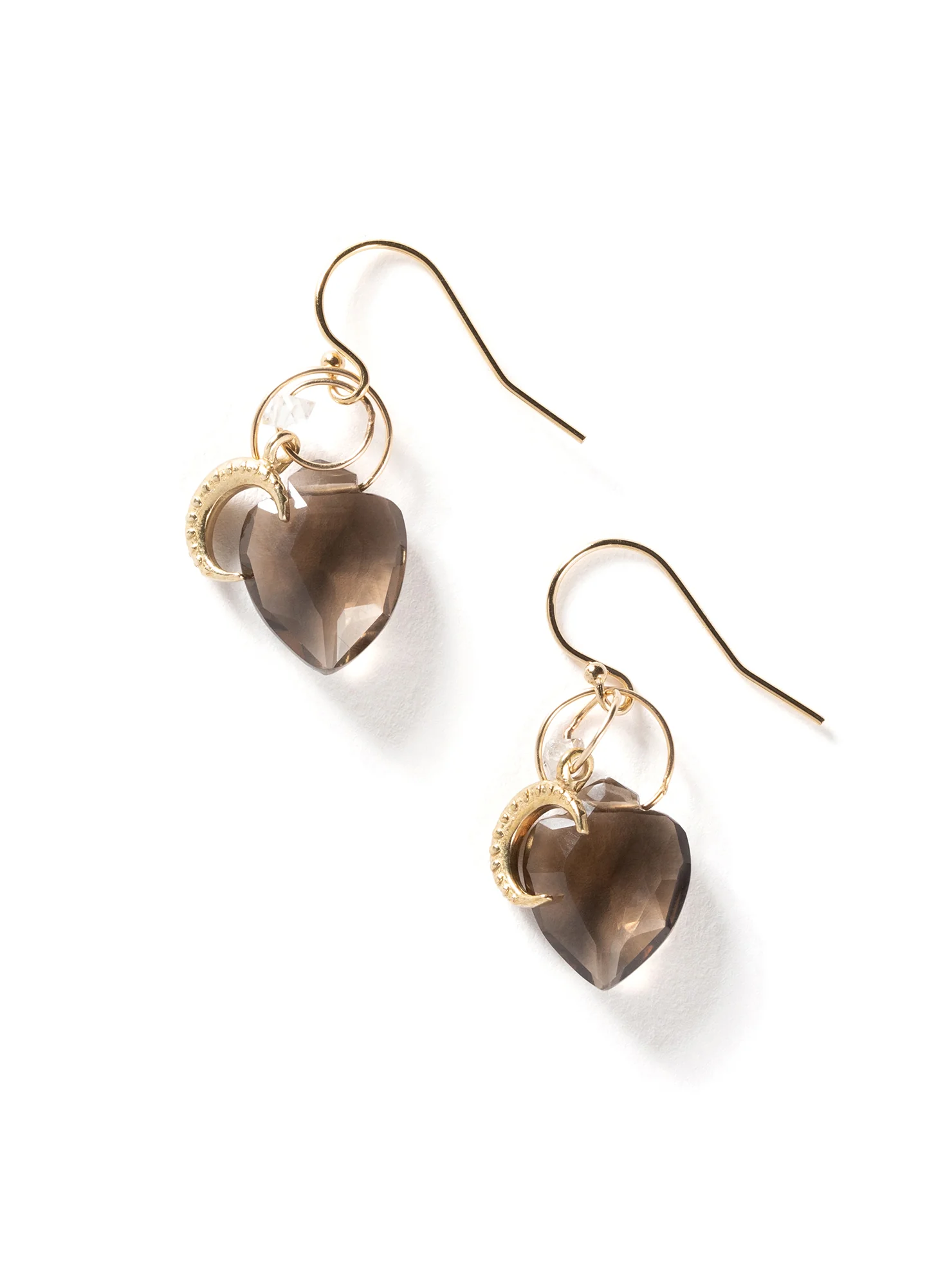 Heart And Moon Earrings