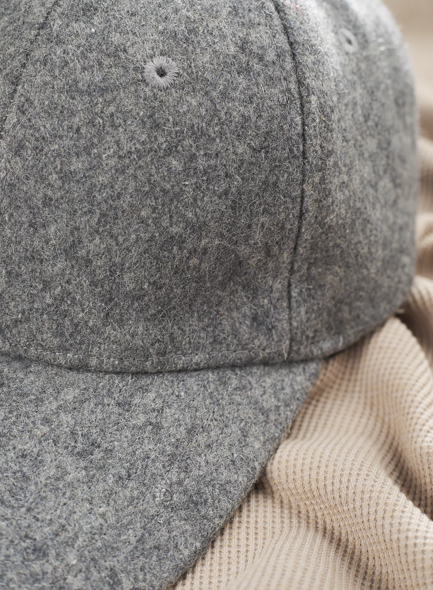 Heathered Ash Wool Cap - Image 2