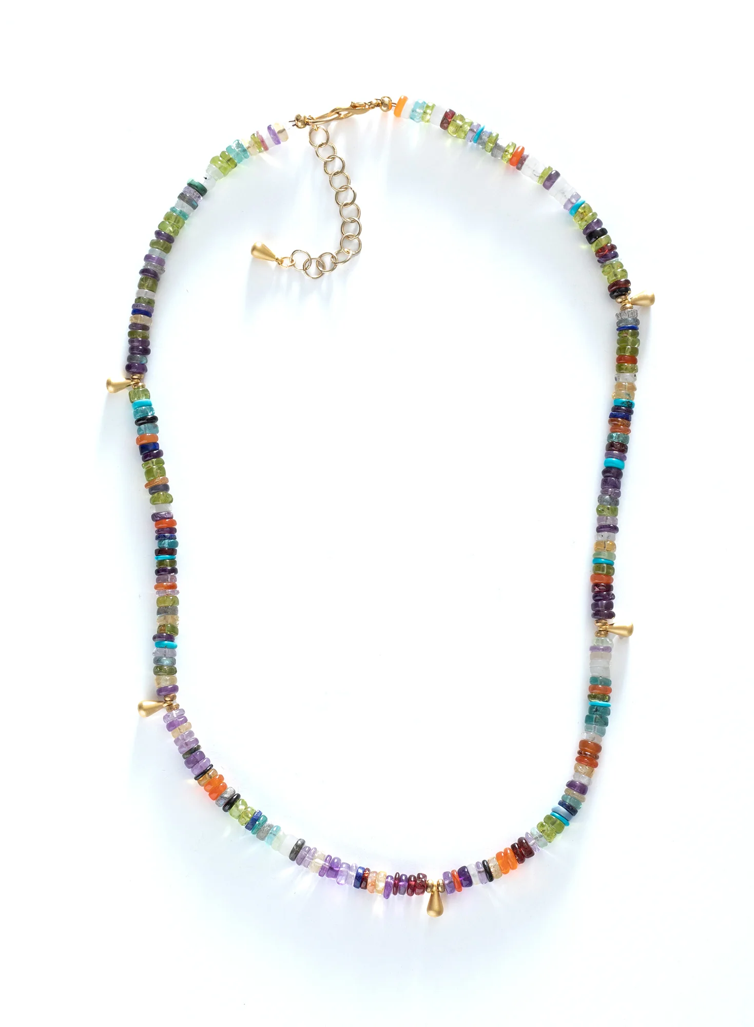 Heishi Stone Disk Necklace