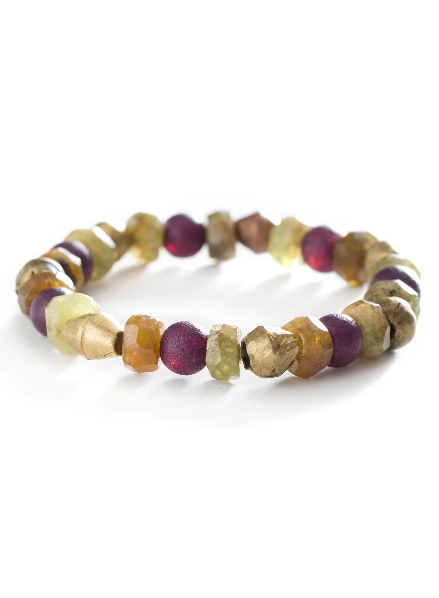 Heliotrope Beaded Stretch Bracelet