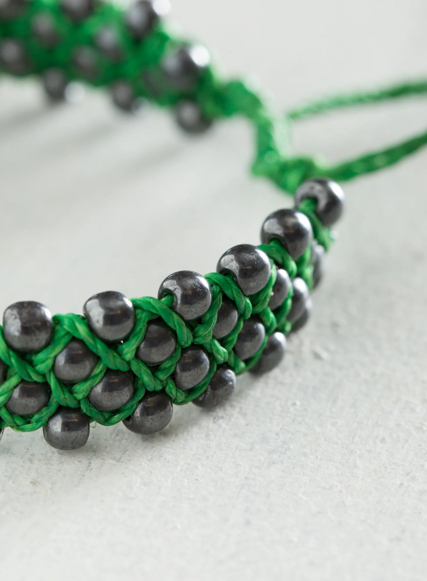 Hematite Macrame Bracelet - Image 2