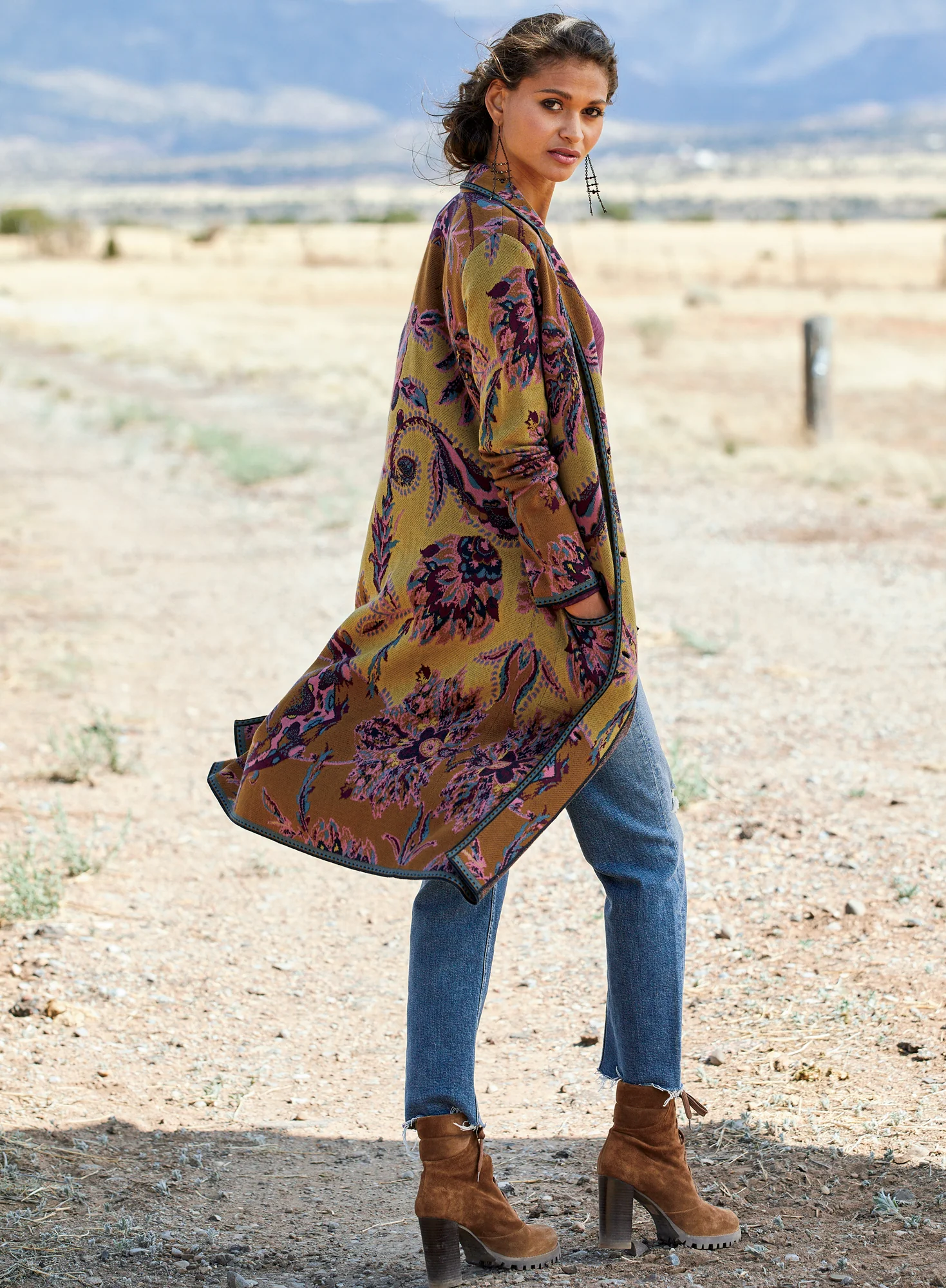 Hokusai Knit Coat