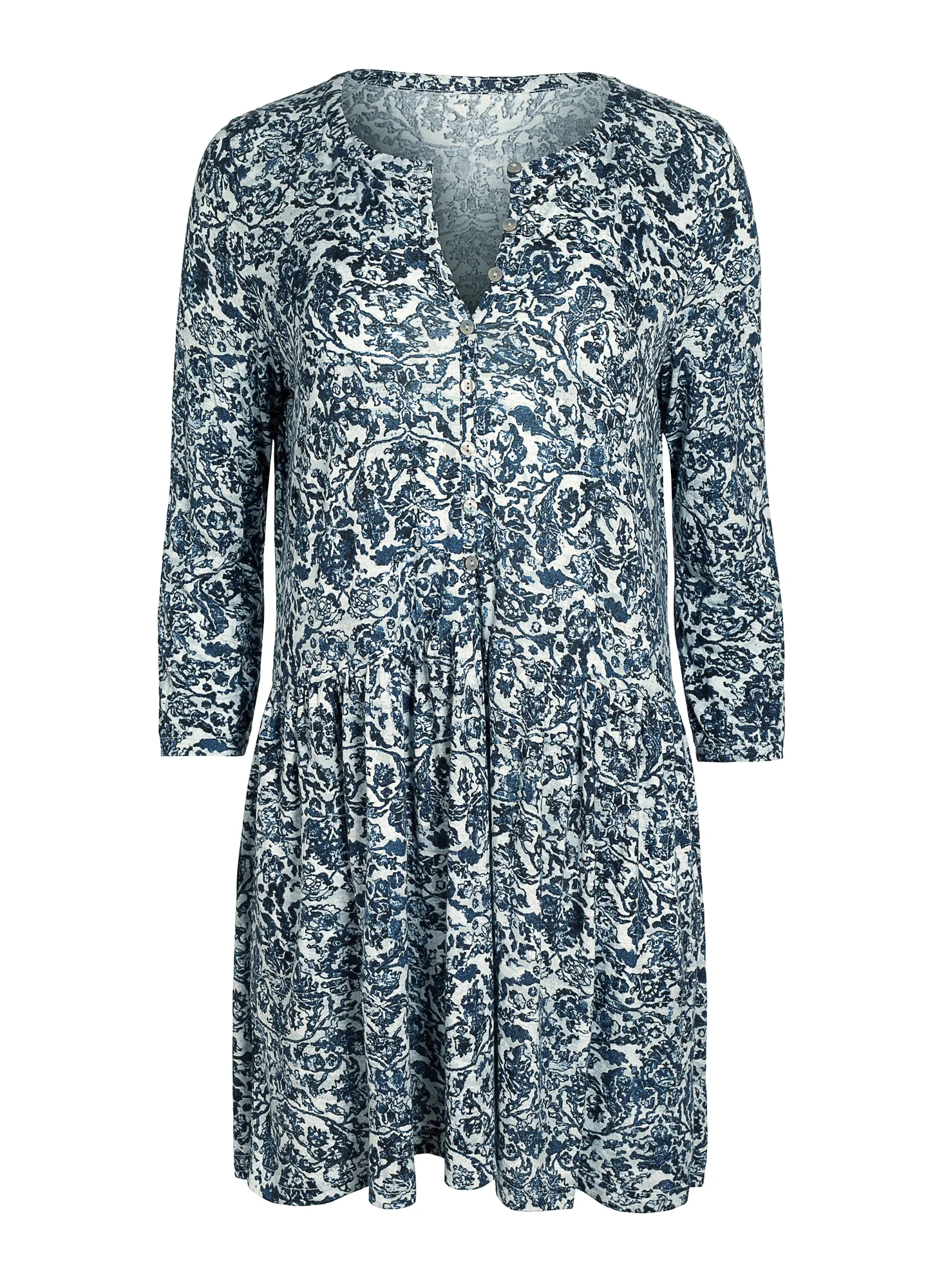 Indigo Floral Tunic - Image 3