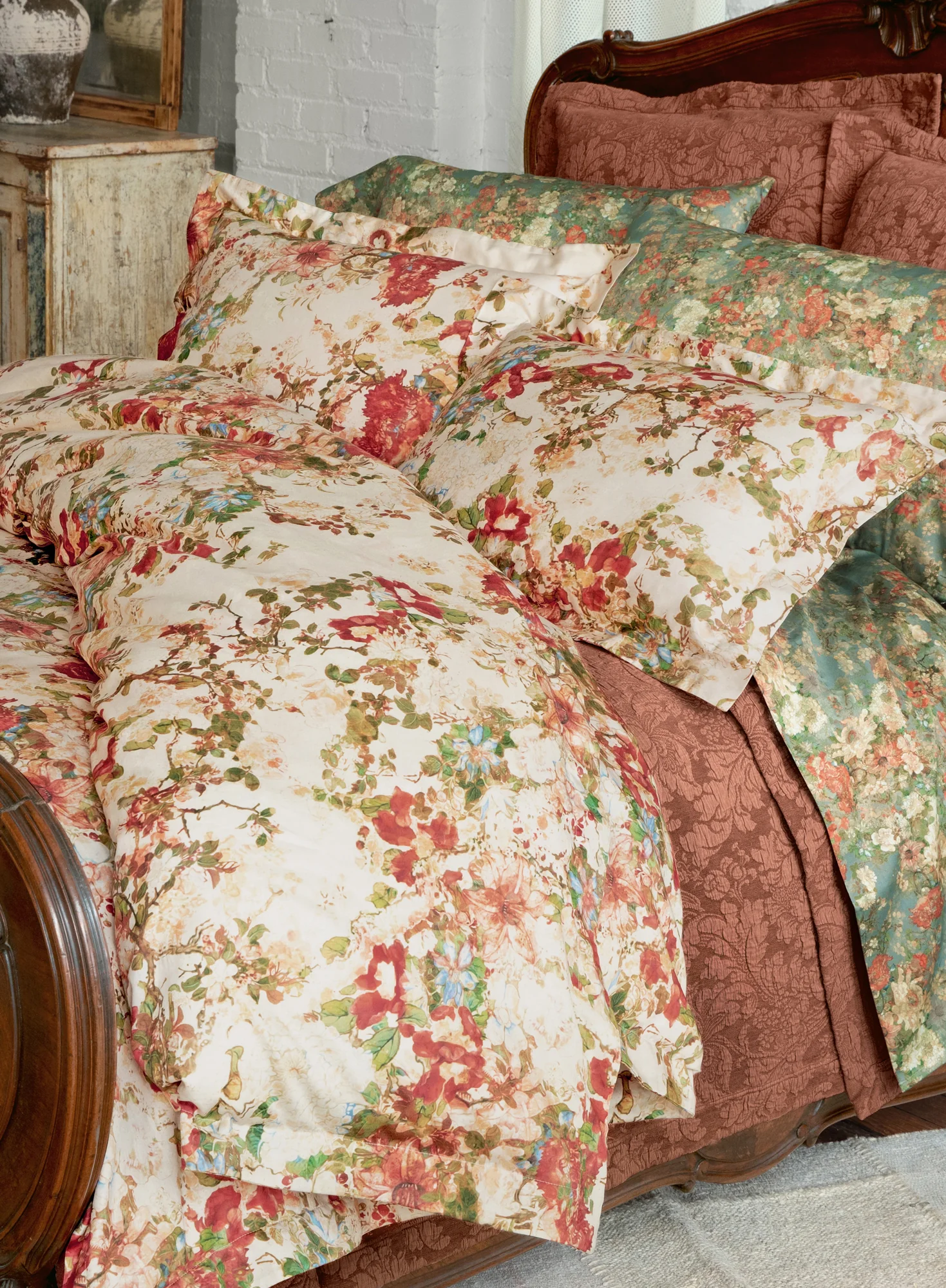 Ivory Hokkaido Flower Duvet Cover Set - Image 6