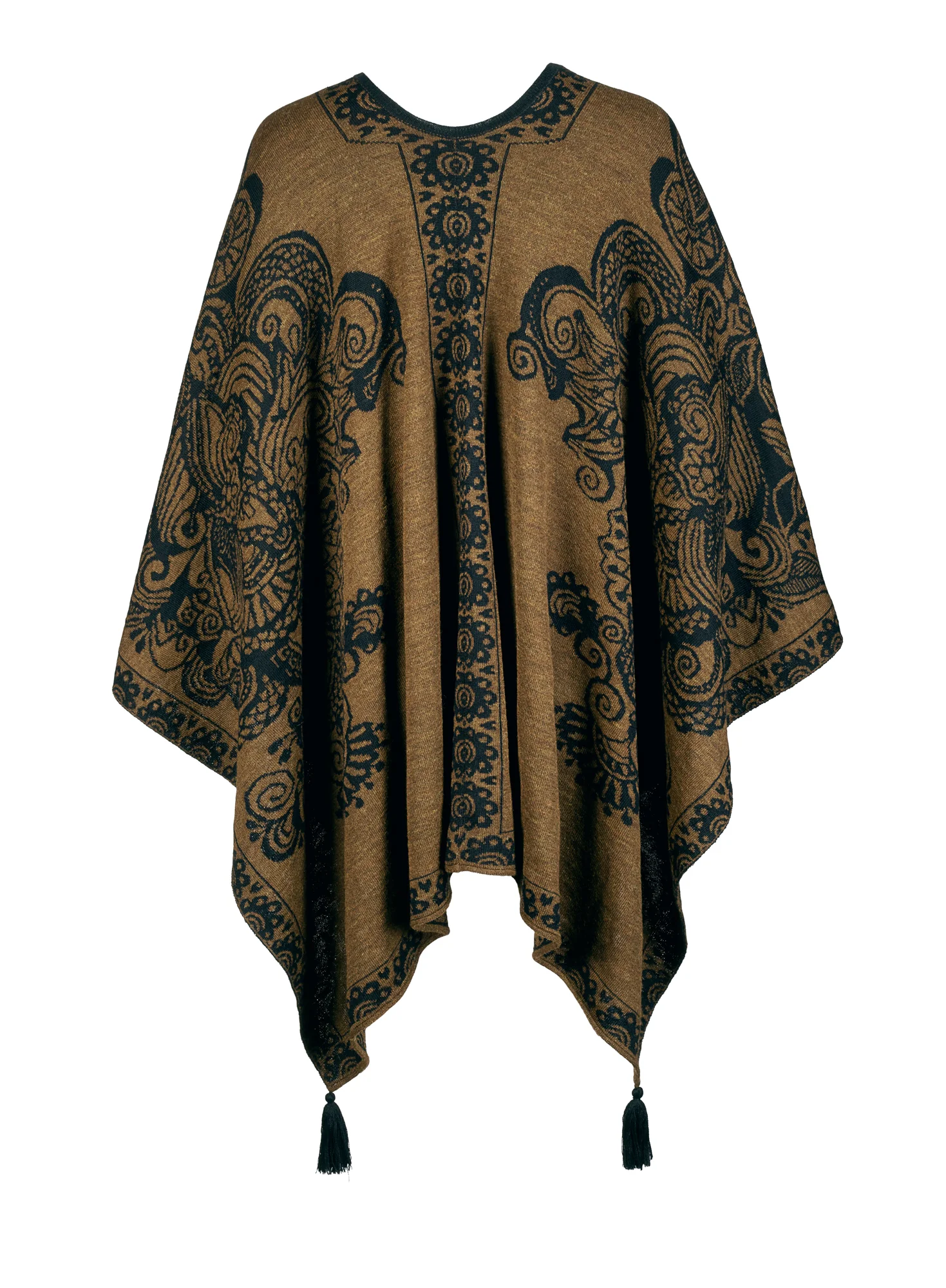Khokhloma Reversible Ruana - Image 5