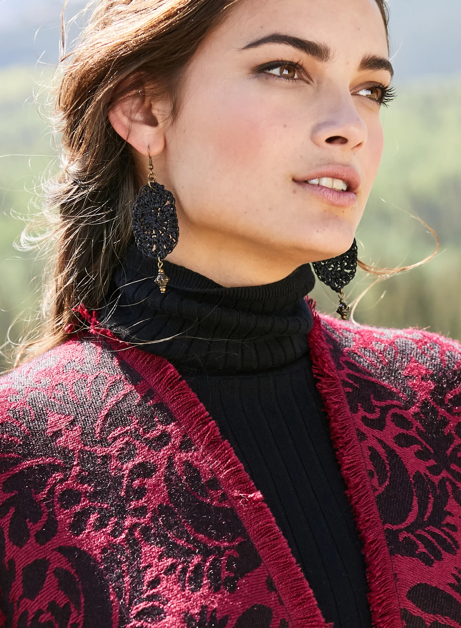 Lace Crocheted Earrings - Image 2