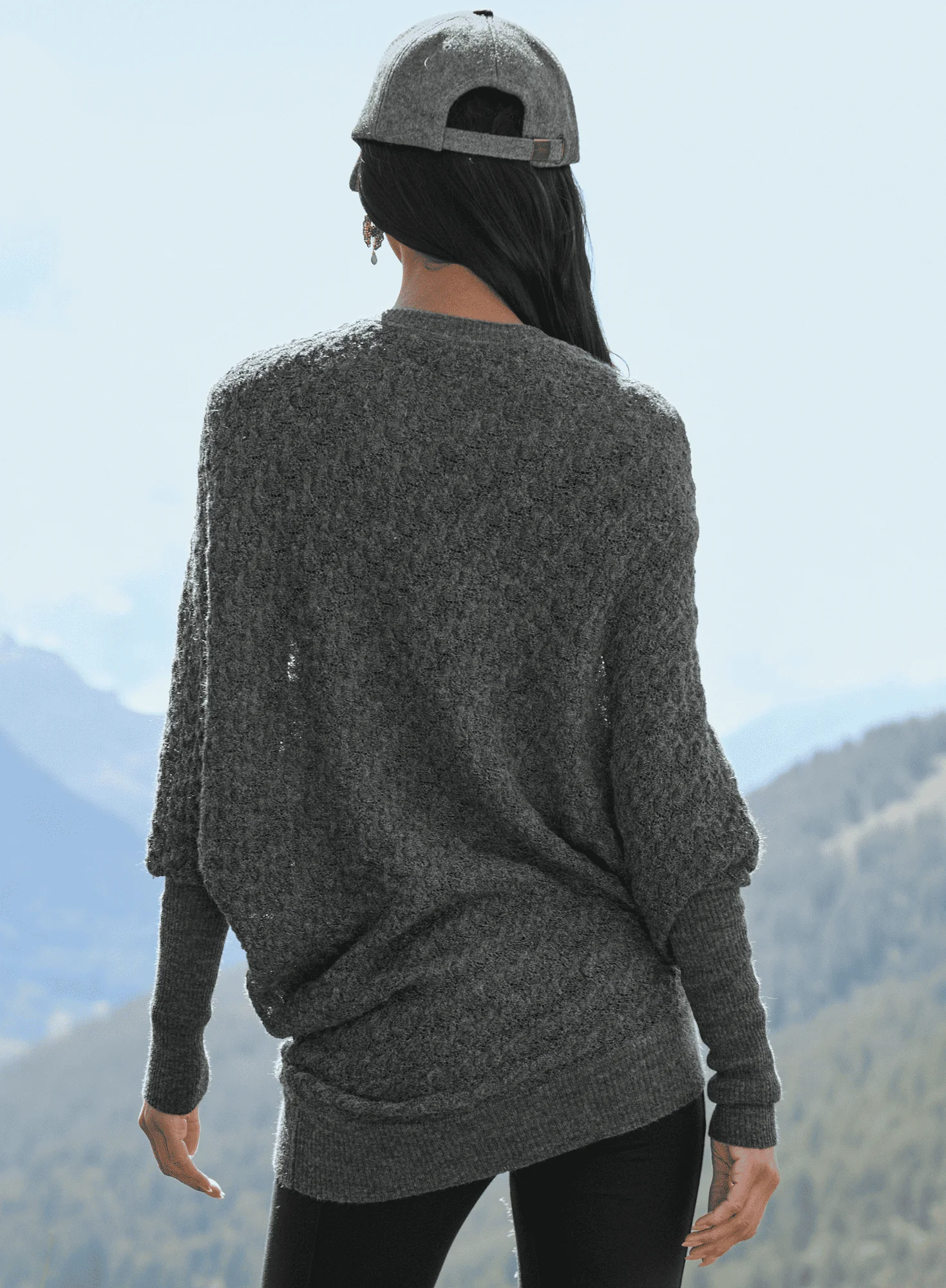 Lace Knit Dolman Tunic - Image 2