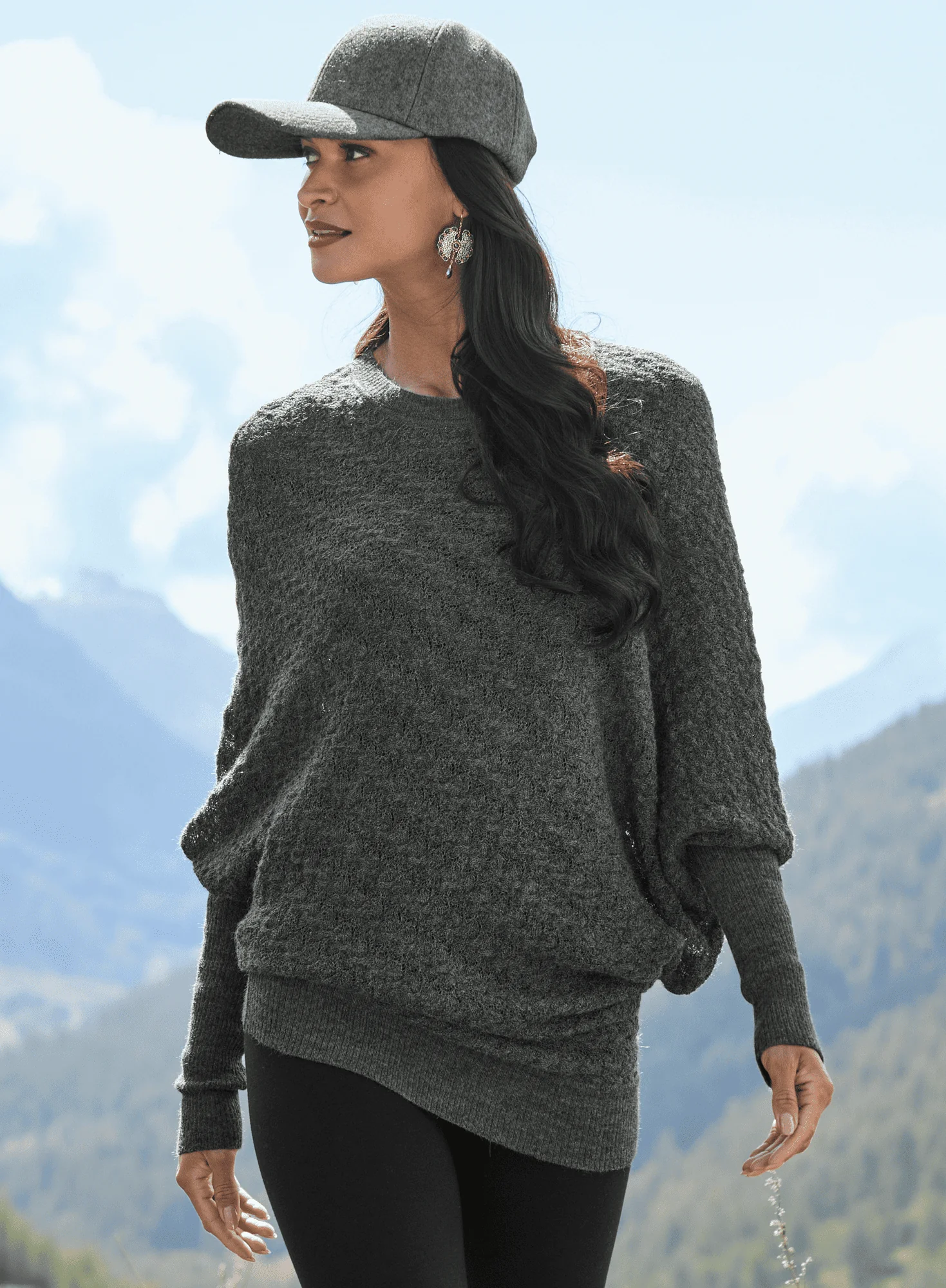 Lace Knit Dolman Tunic - Image 4
