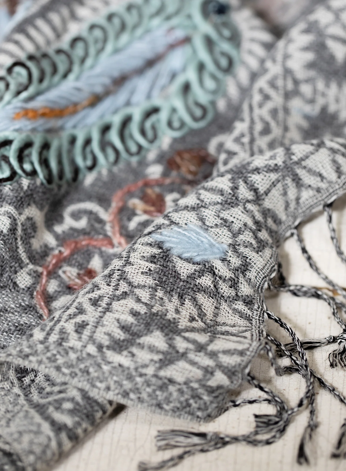 Lavinia Embroidered Shawl - Image 2