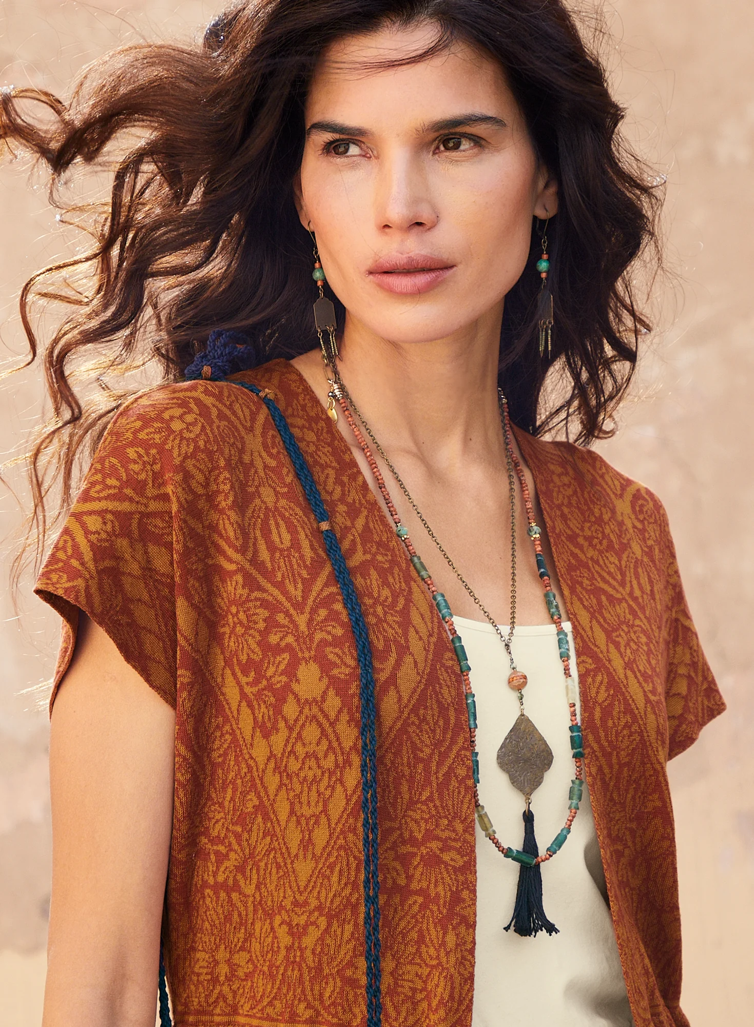 Leaf Tassel Necklace - Image 4