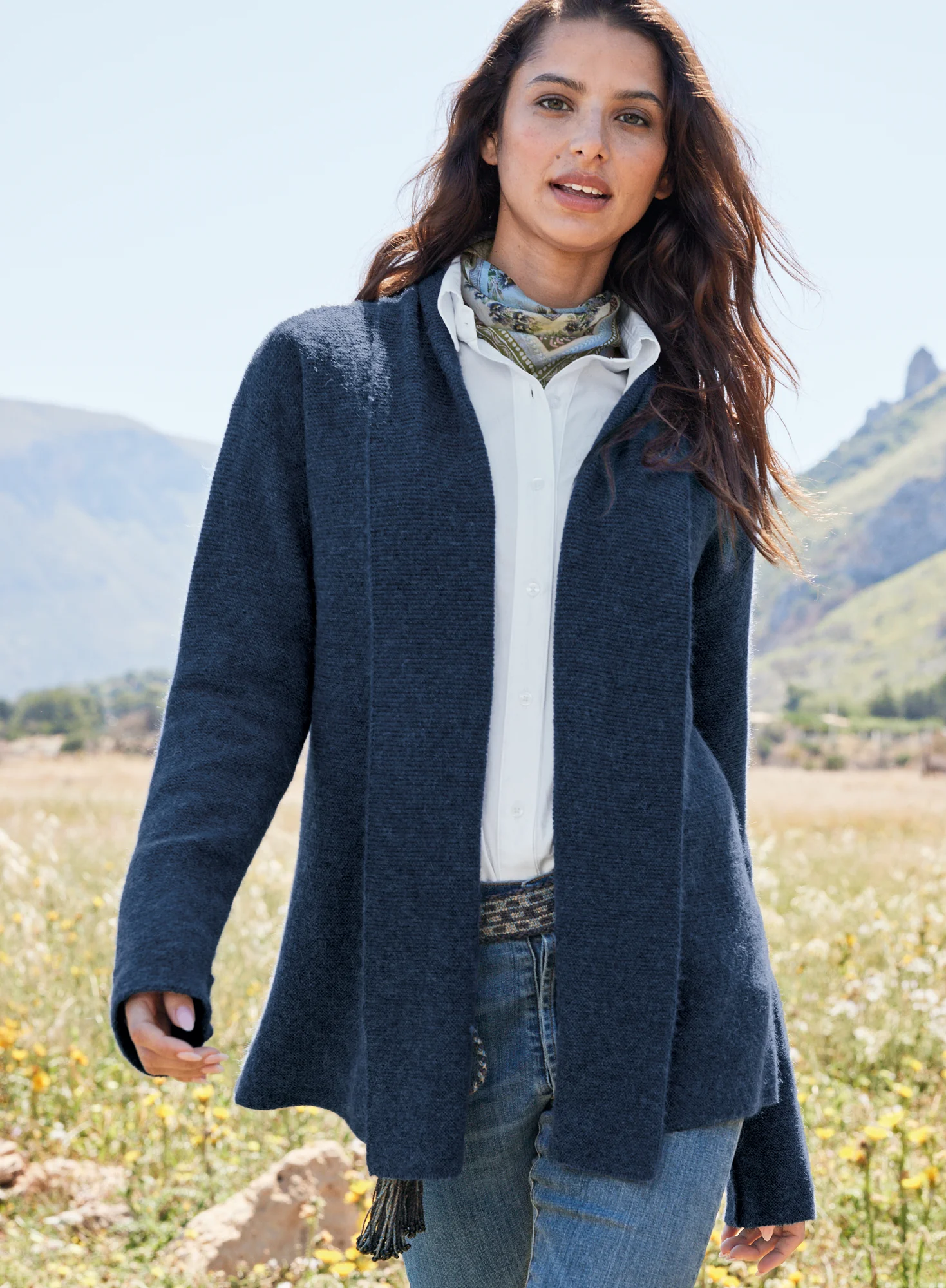 Links Shawl Collar Cardigan