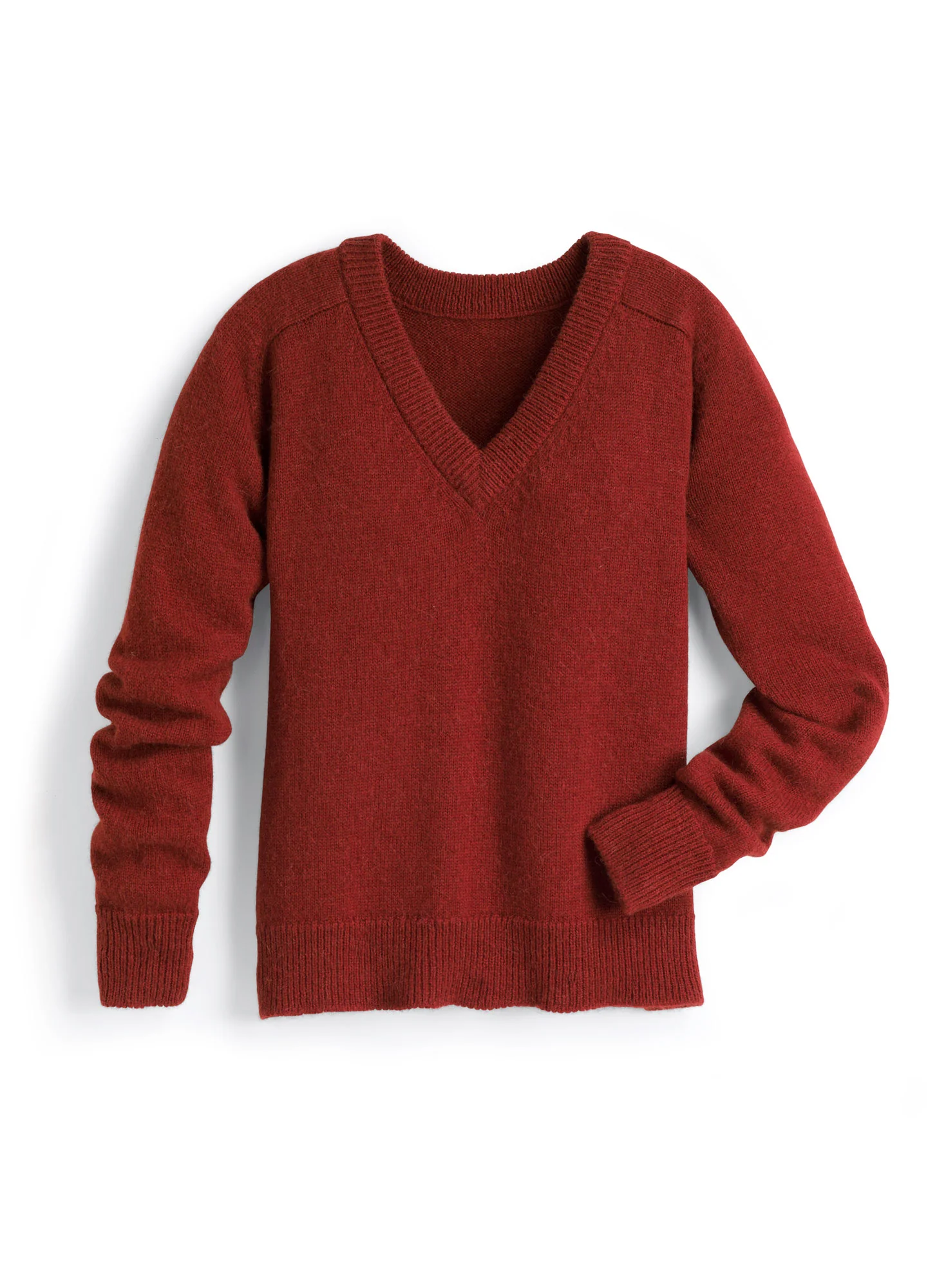Luxe Alpaca V-Neck Sweatshirt - Image 4