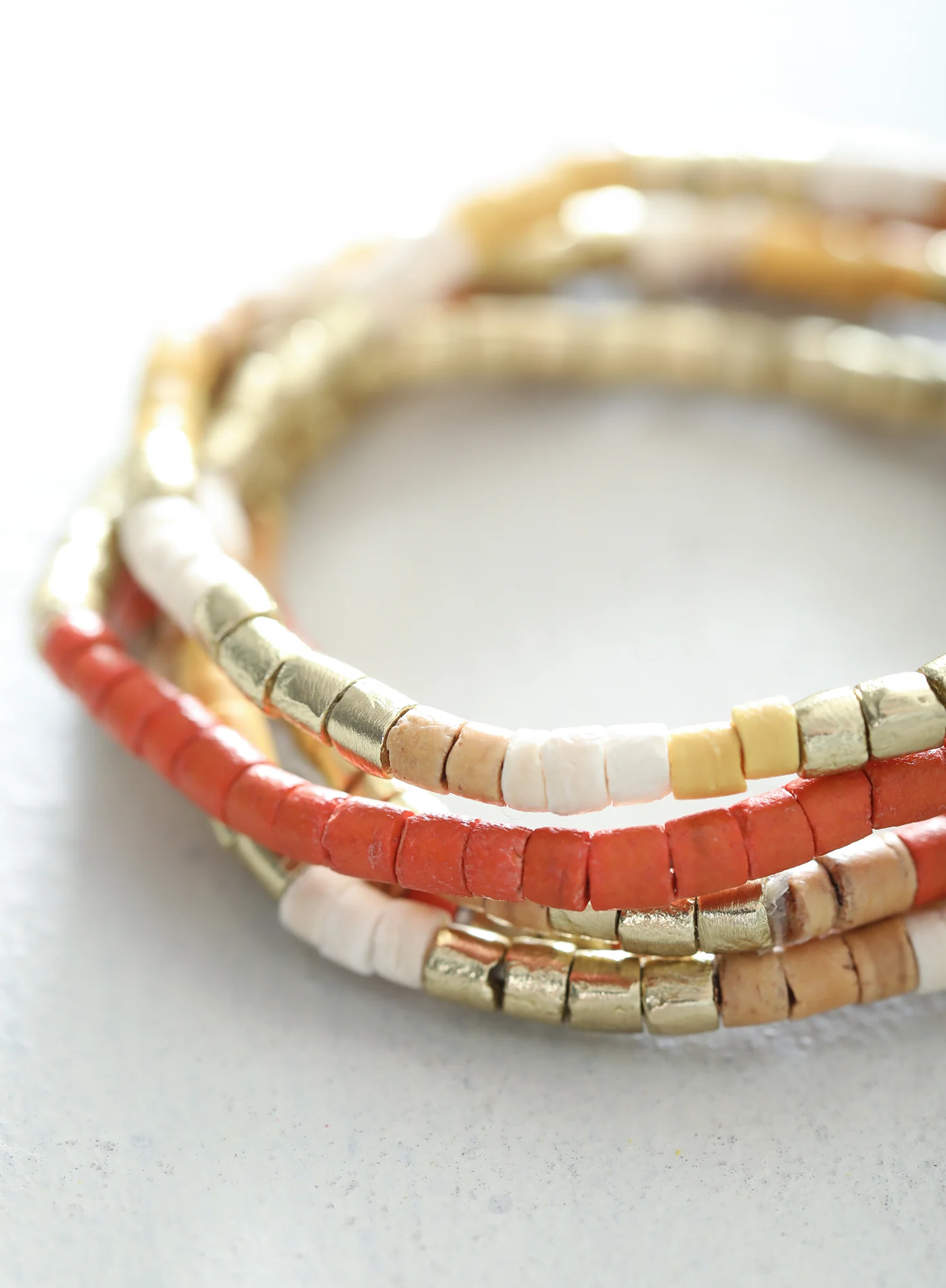 Mandarin Stretch Bracelets, Set Of 5 - Image 2