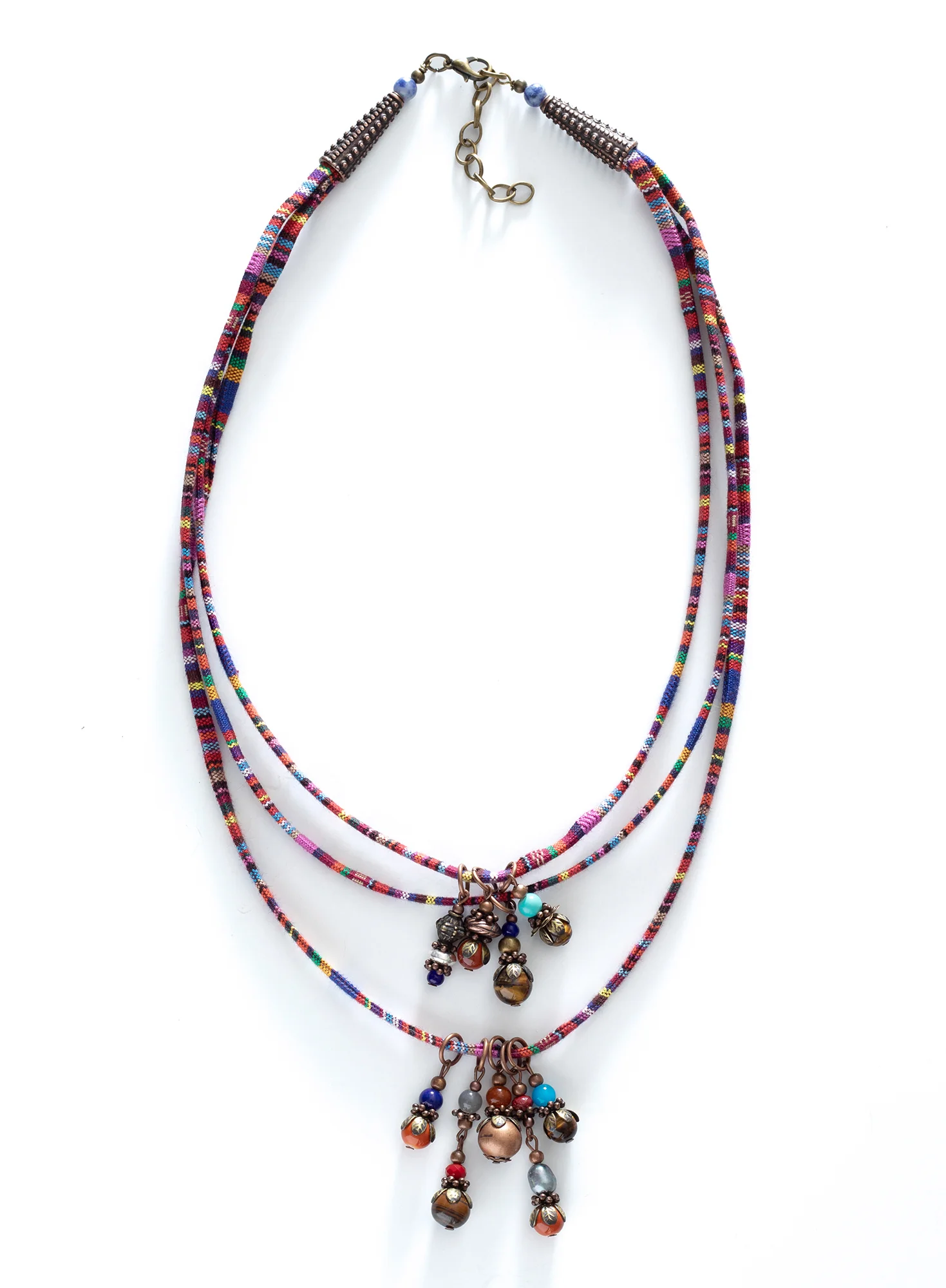Manta-Striped Beaded Necklace
