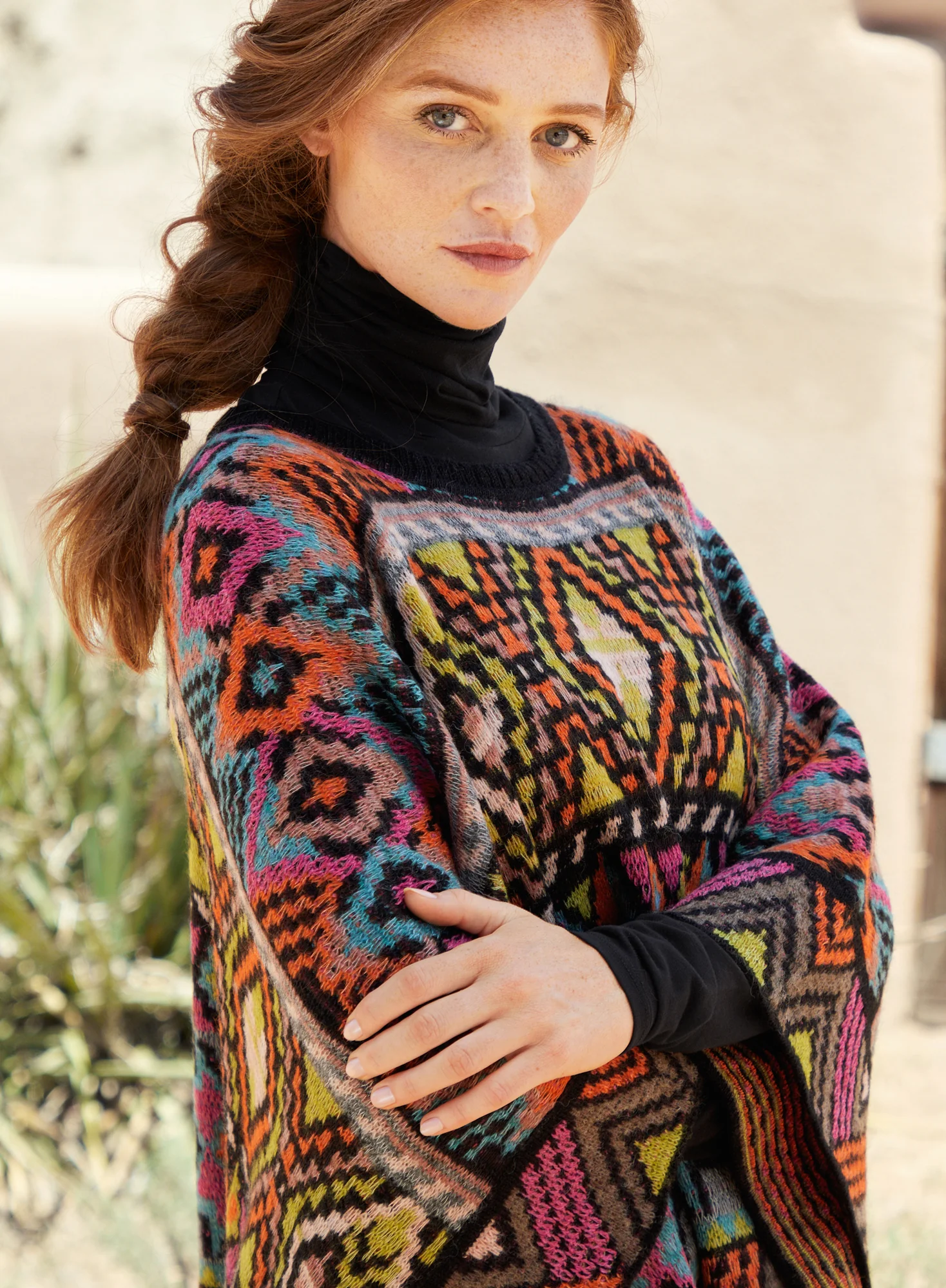 Nador Reversible Poncho - Image 4
