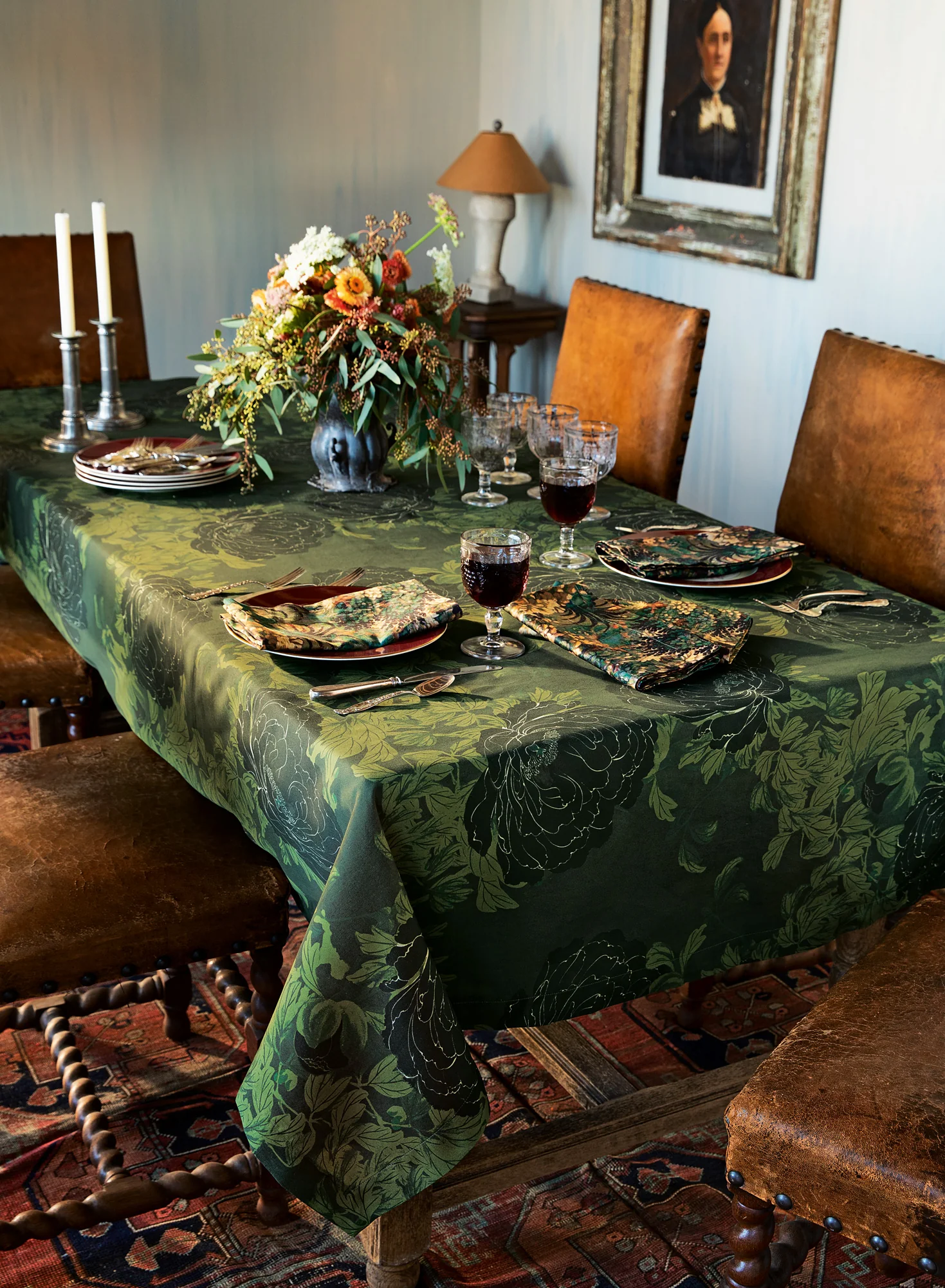 Night Peony Tablecloth - Image 4