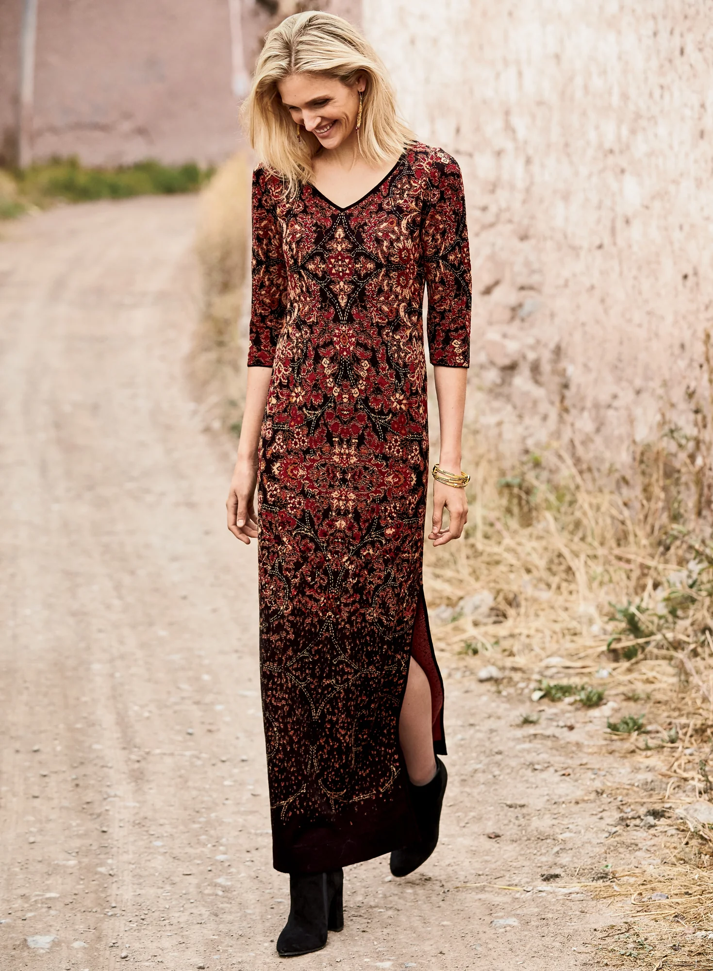 Oriental Carpet Dress 55"