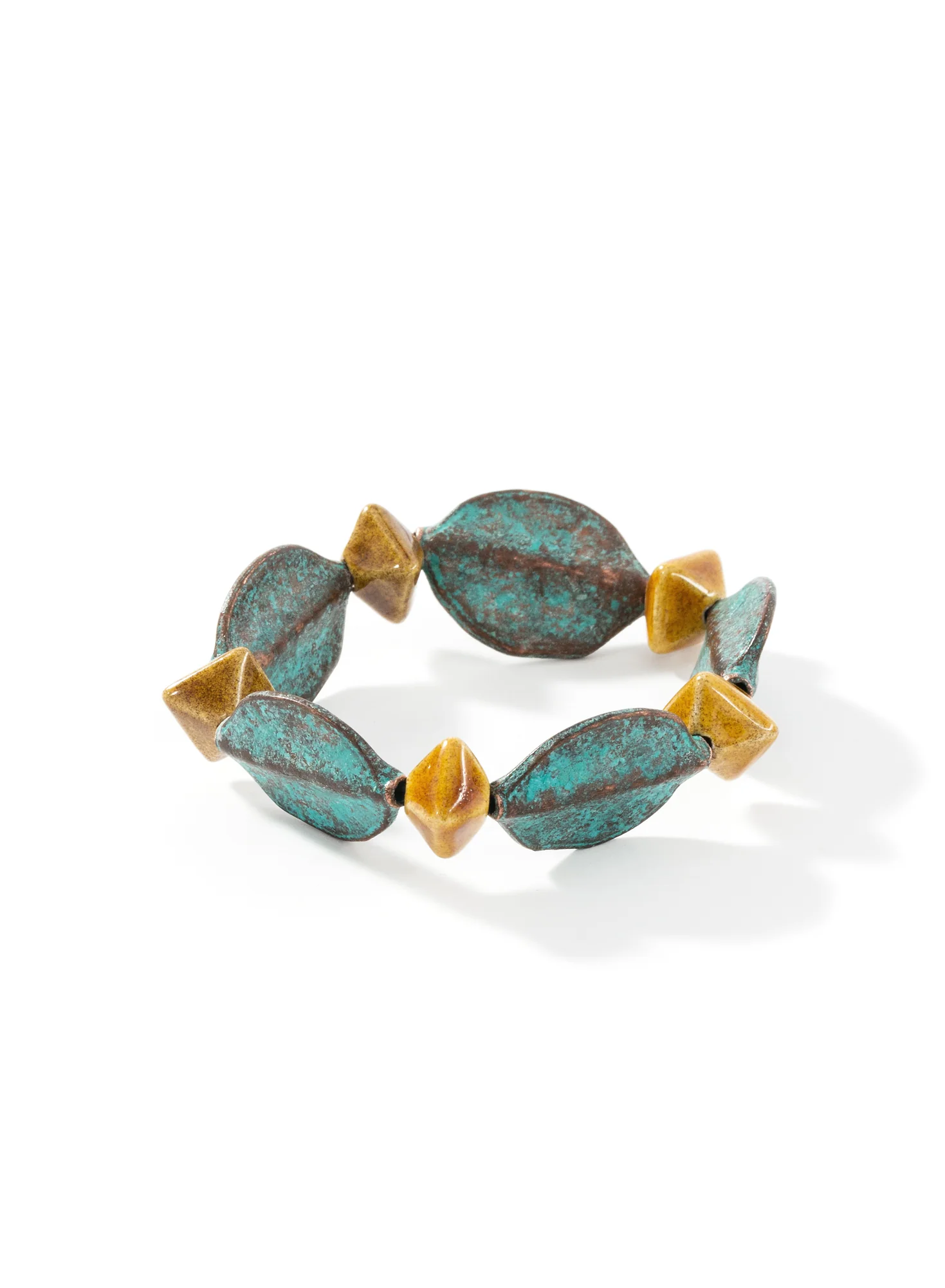 Patinaed Pod Stretch Bracelet