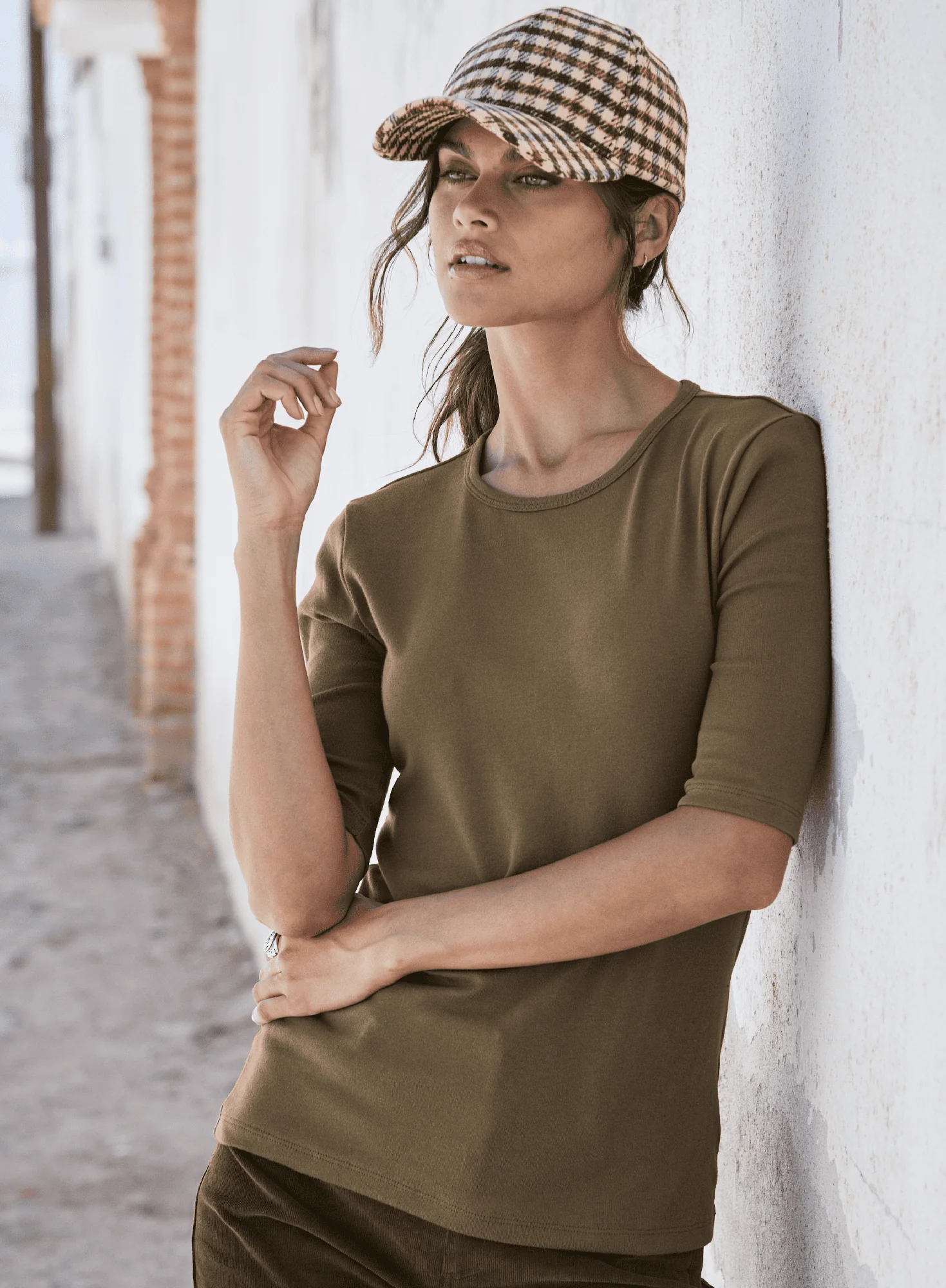 Pima Rib Knit Crew
