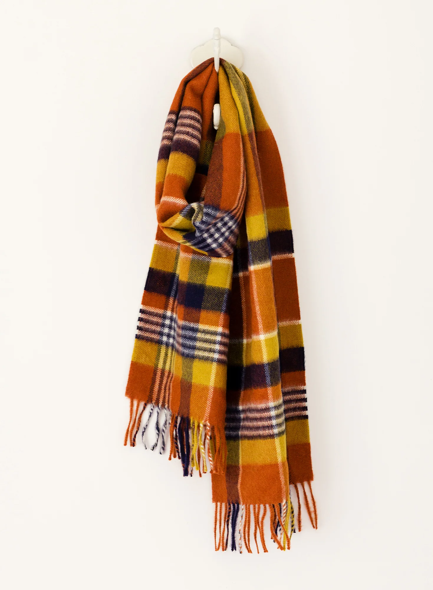 Plaid Baby Alpaca Scarf