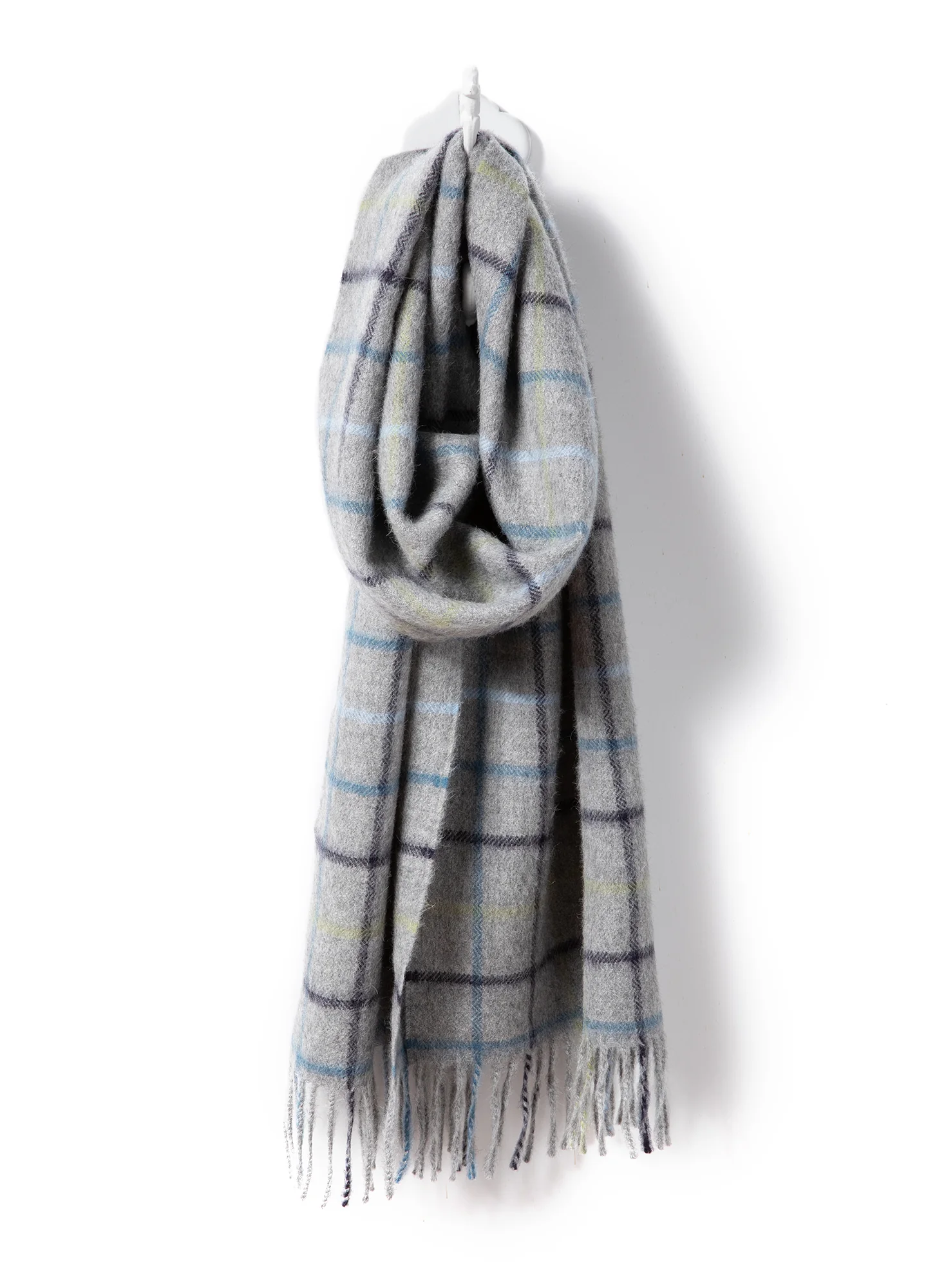 Plaid Baby Alpaca Scarf