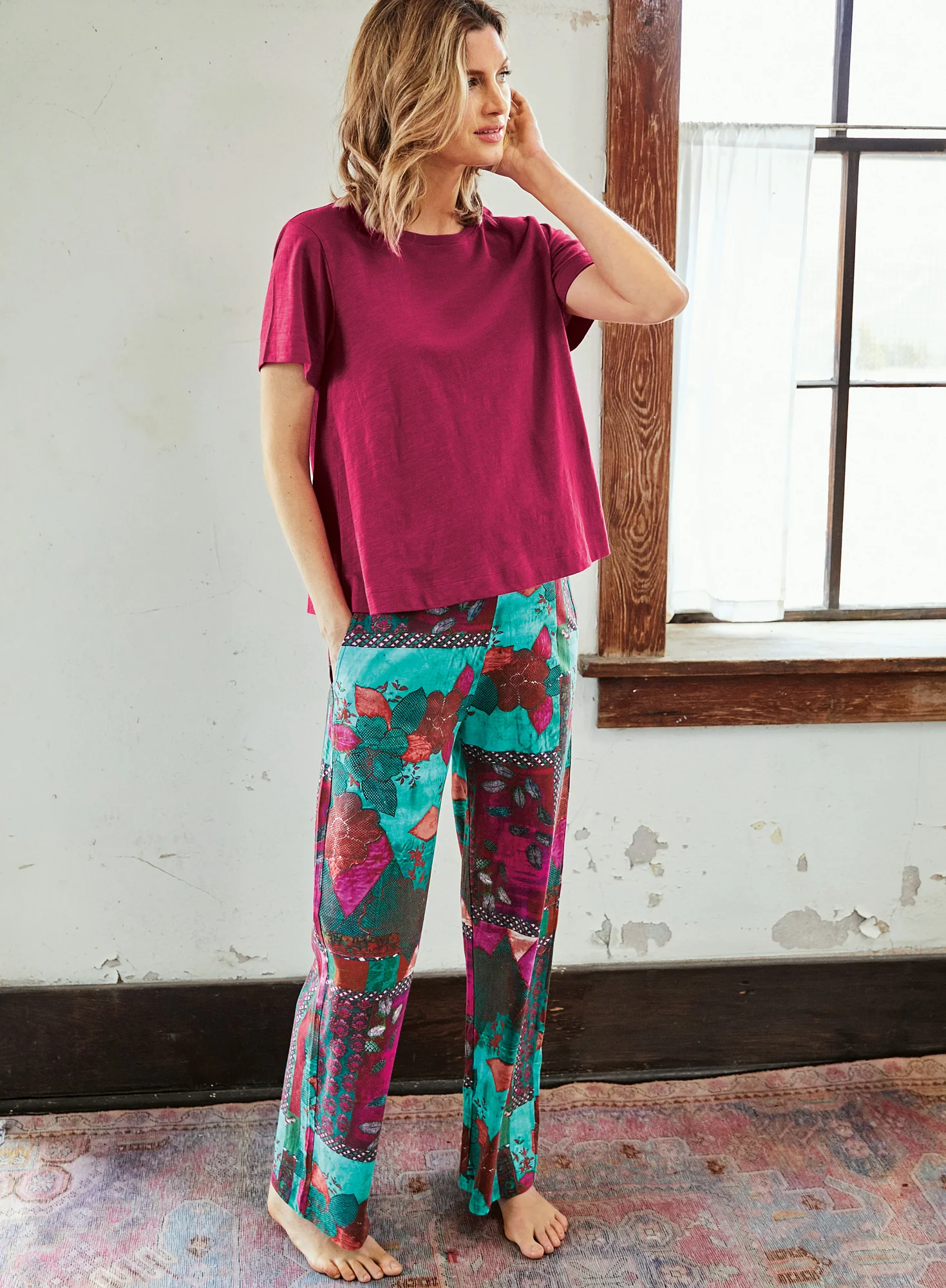 Plum Blossom Pj Pants