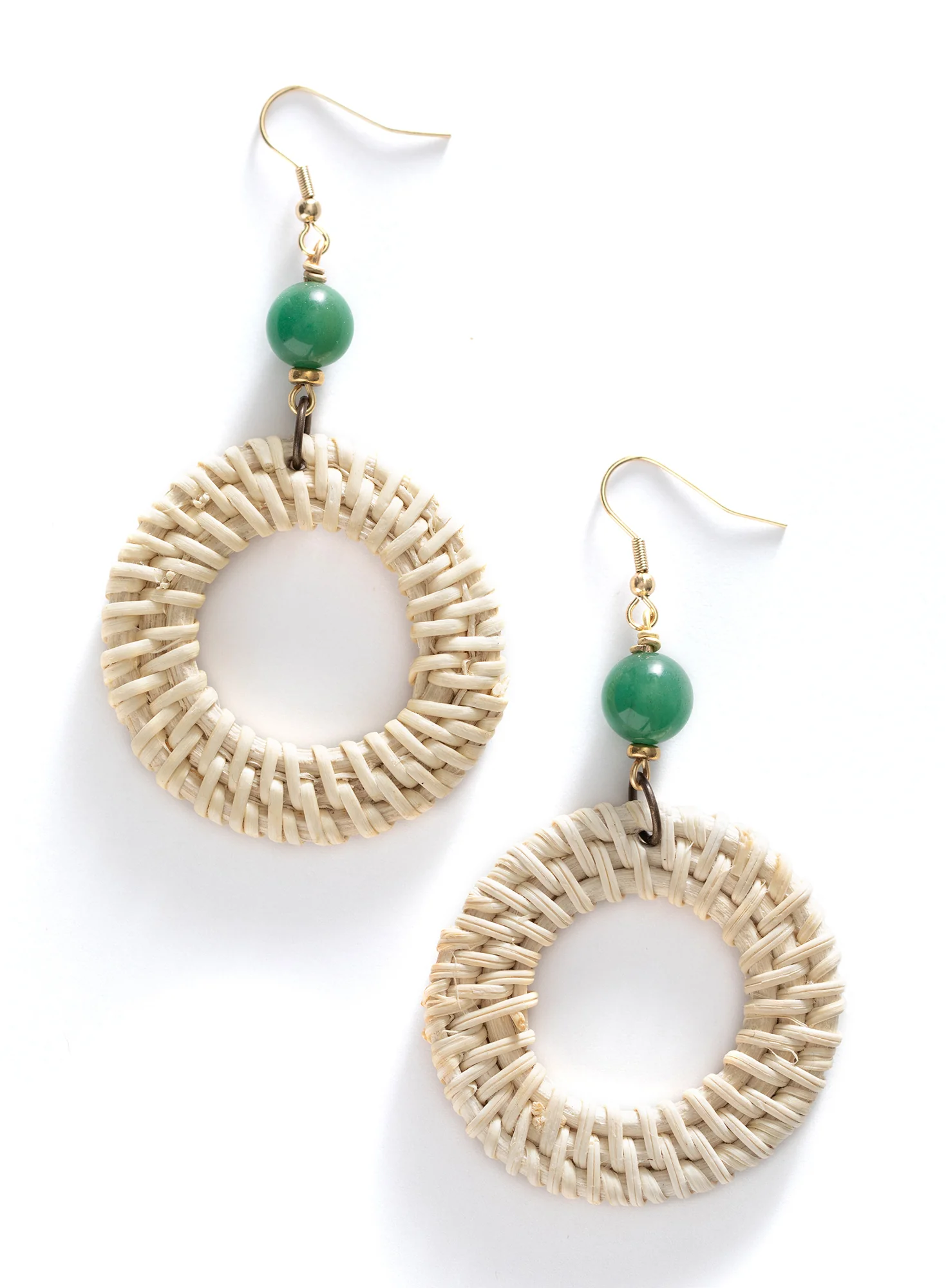 Raffia Hoop Earrings
