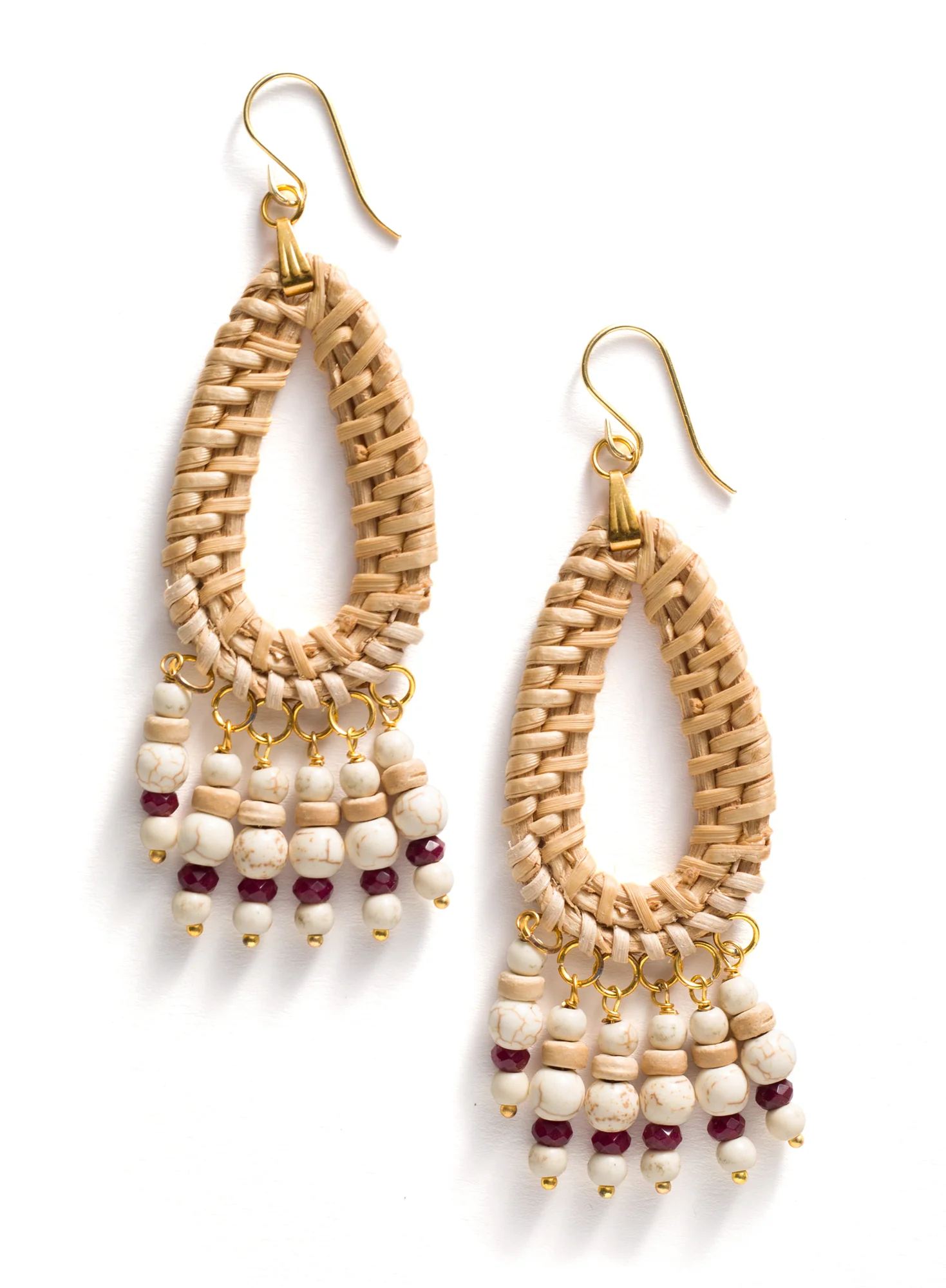 Rattan Teardrop Earrings