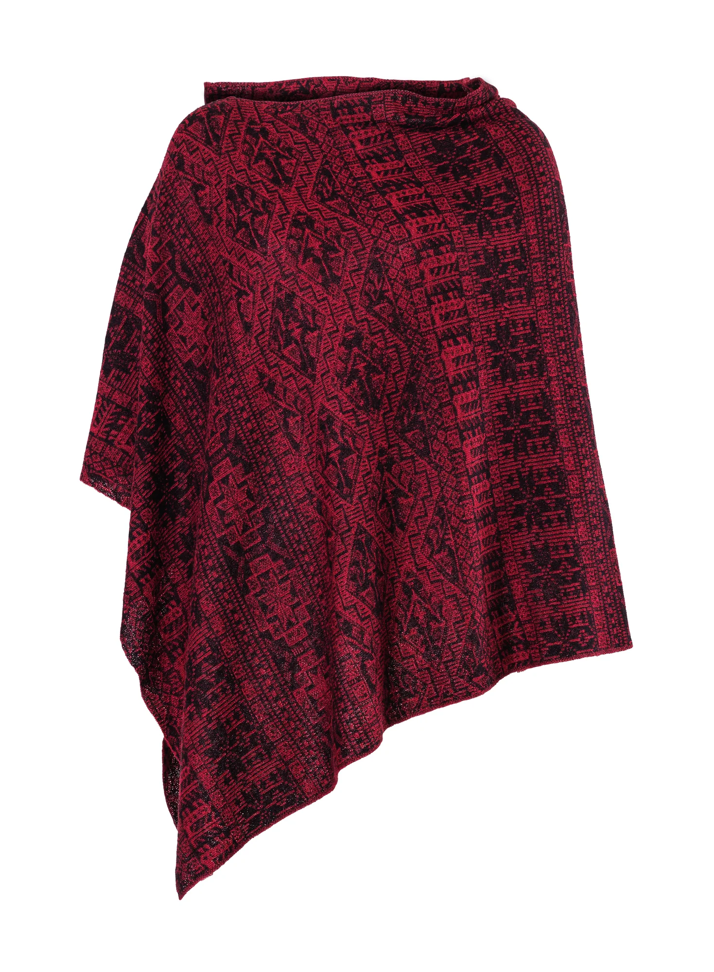 Reversible Graphic Poncho - Image 3