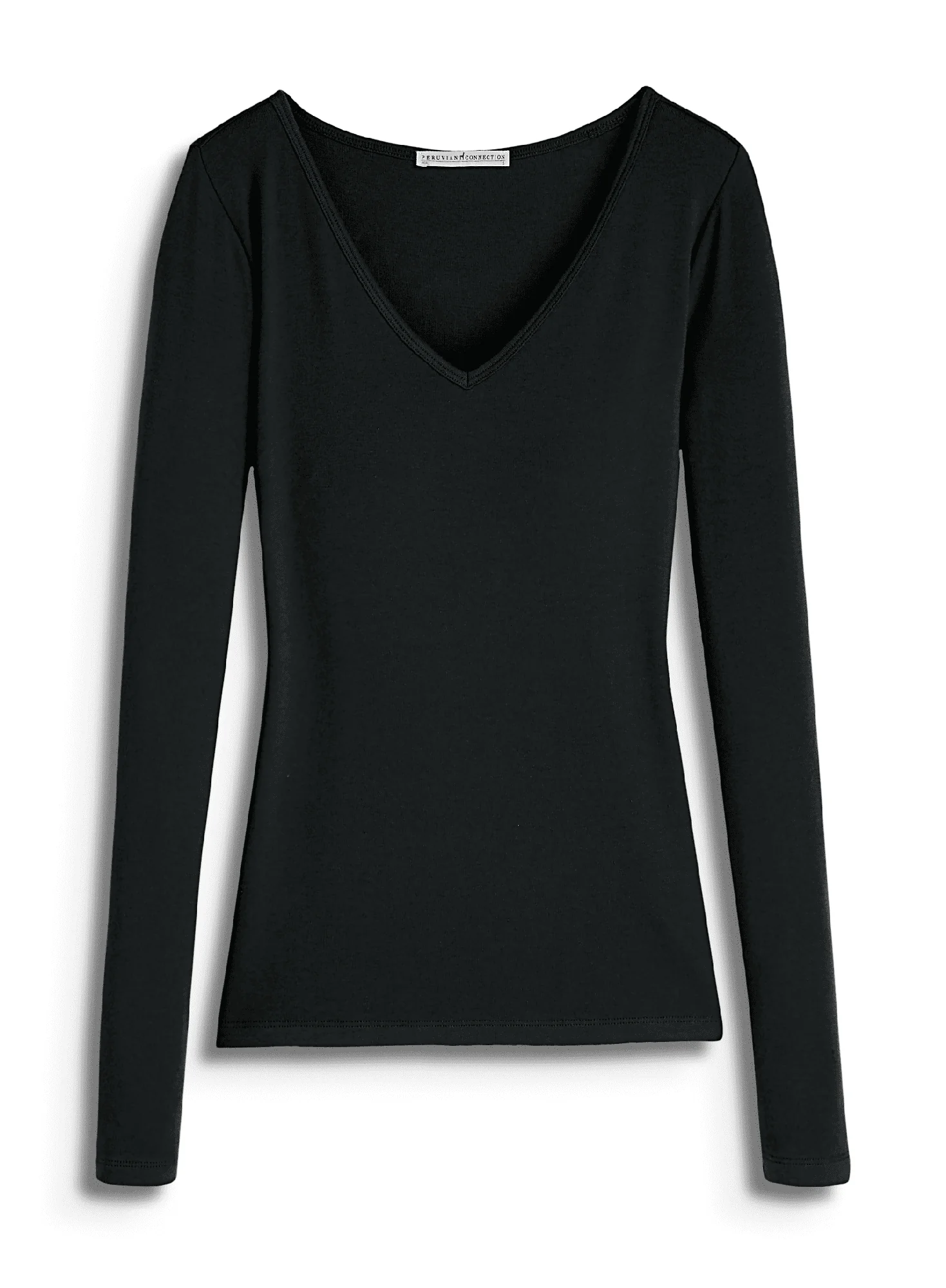 Rib Knit V-Neck - Image 2