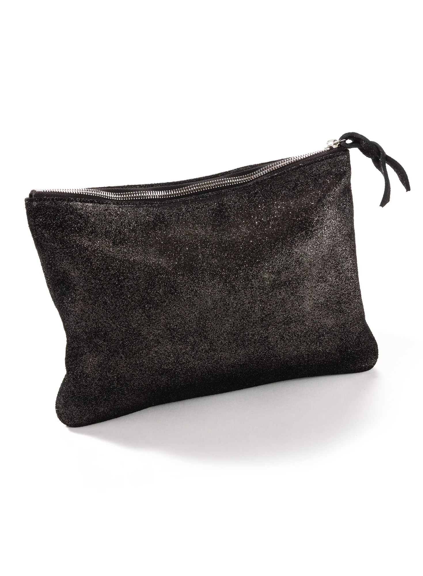 Shimmer Suede Clutch