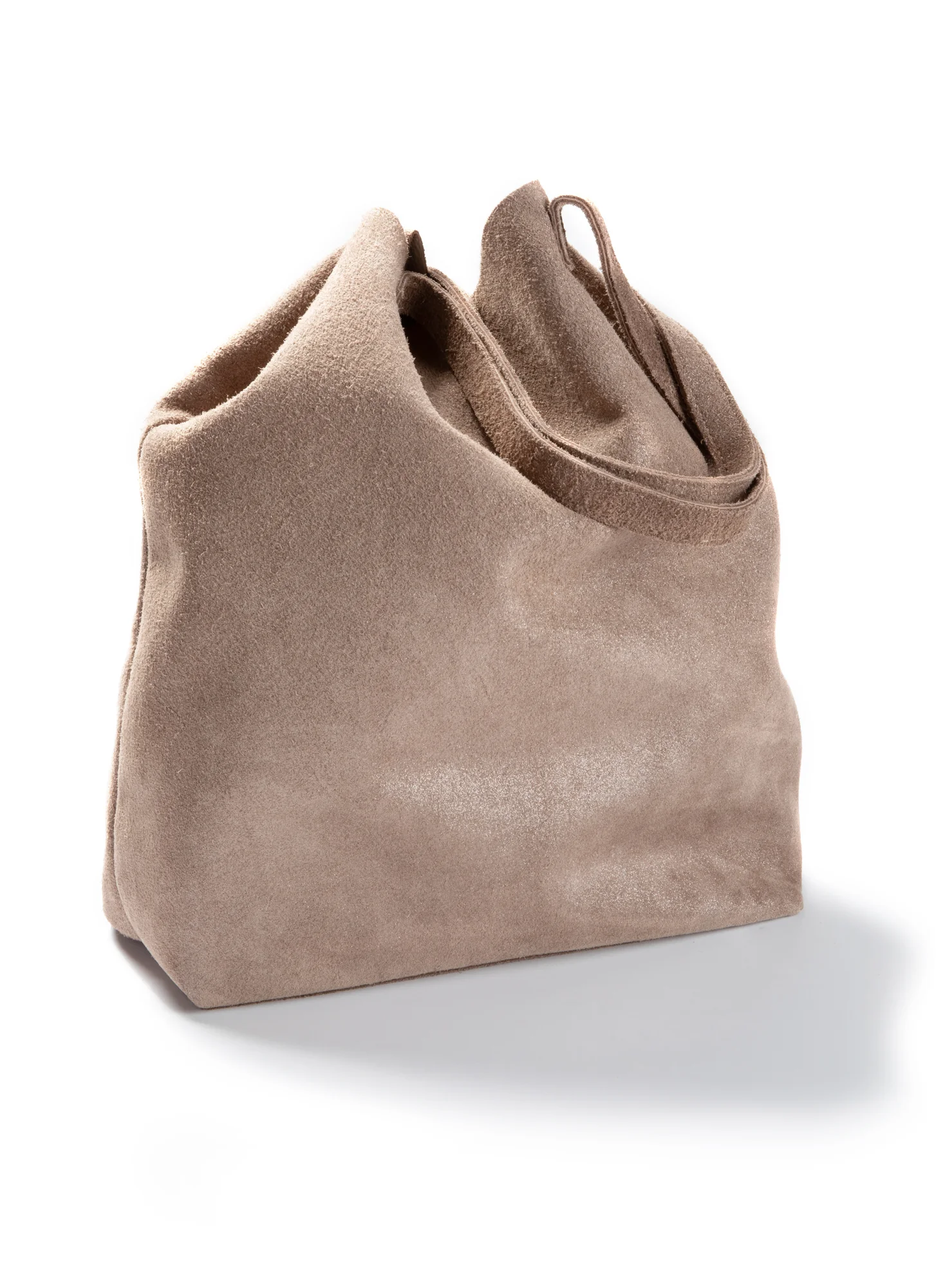 Shimmer Suede Tote