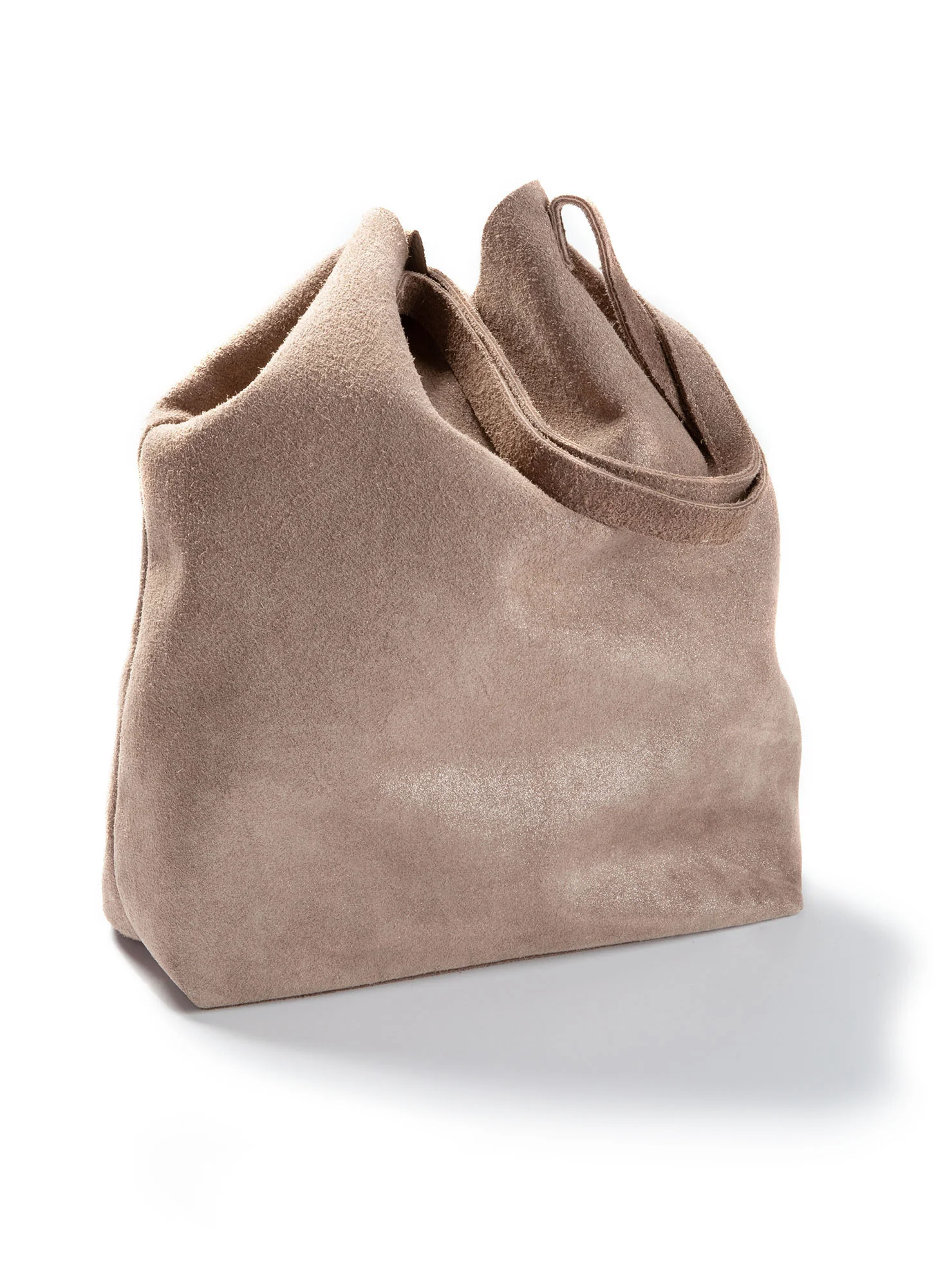 Shimmer Suede Tote