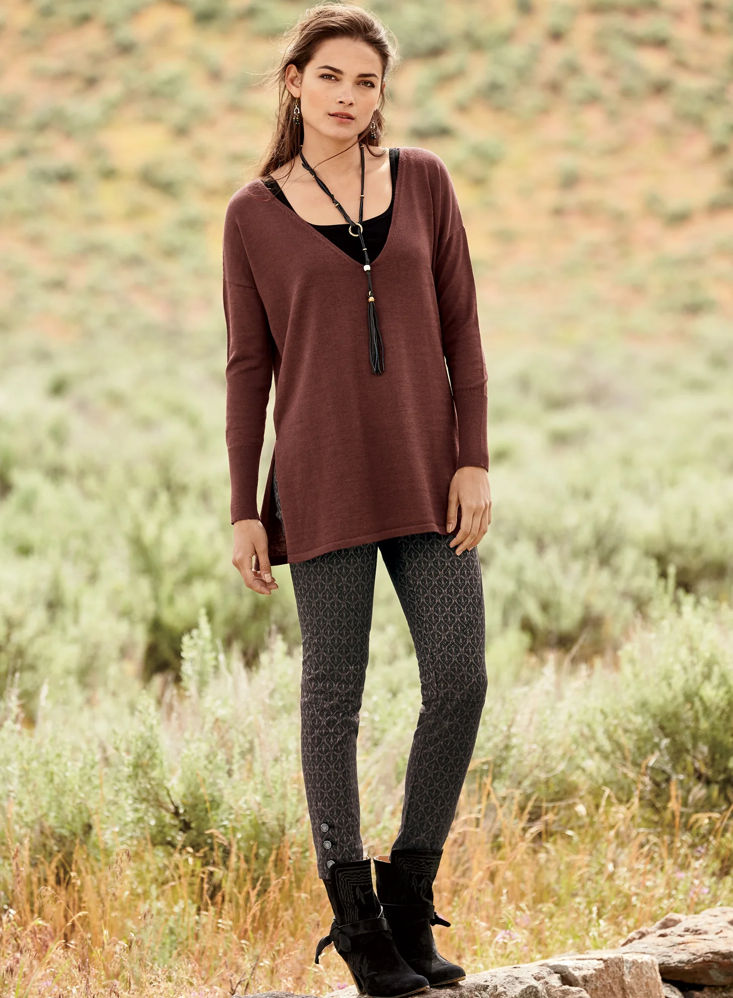 Suede Tassel Lariat - Image 3