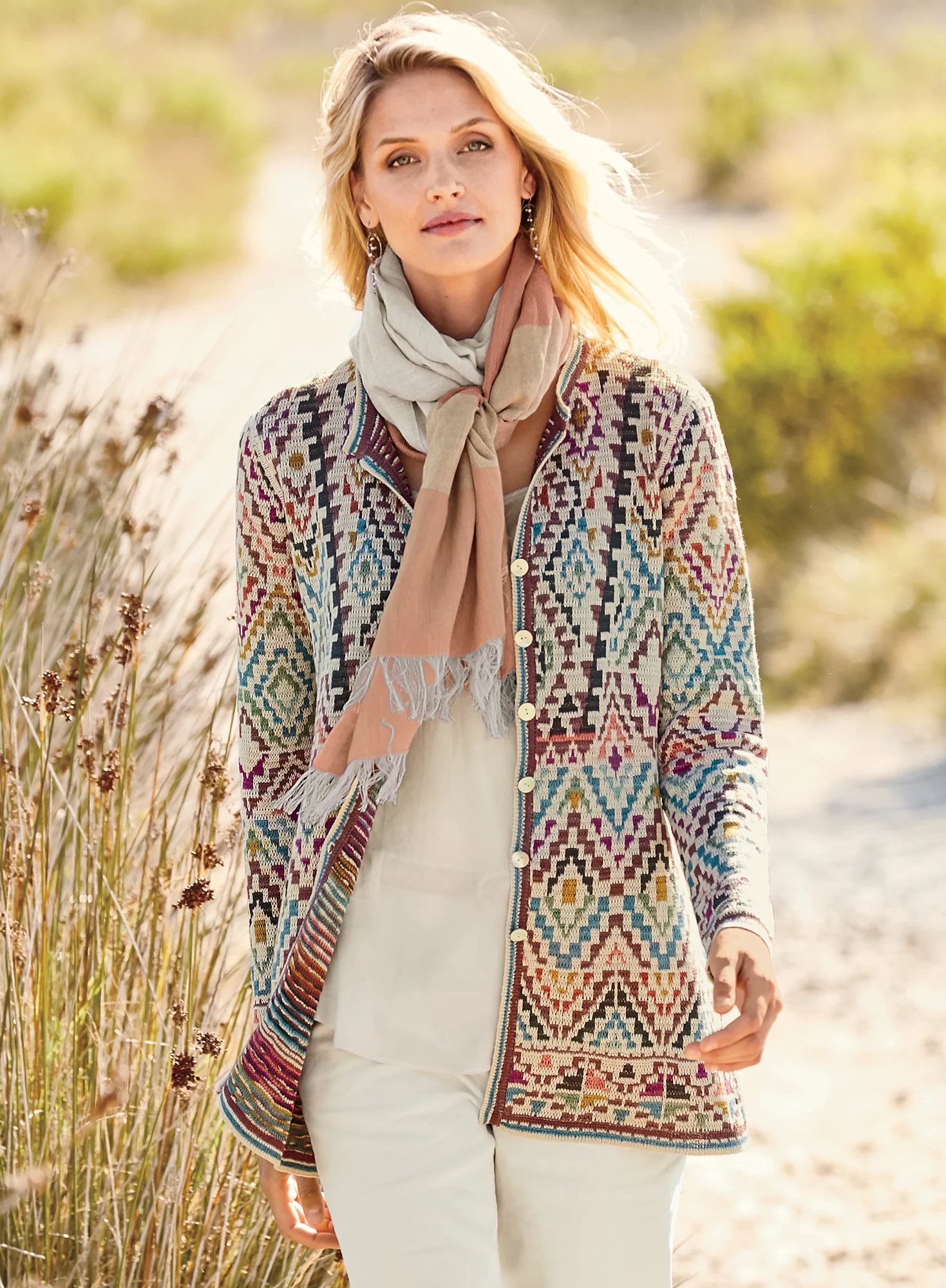 Sunset Stripe Shawl - Image 4