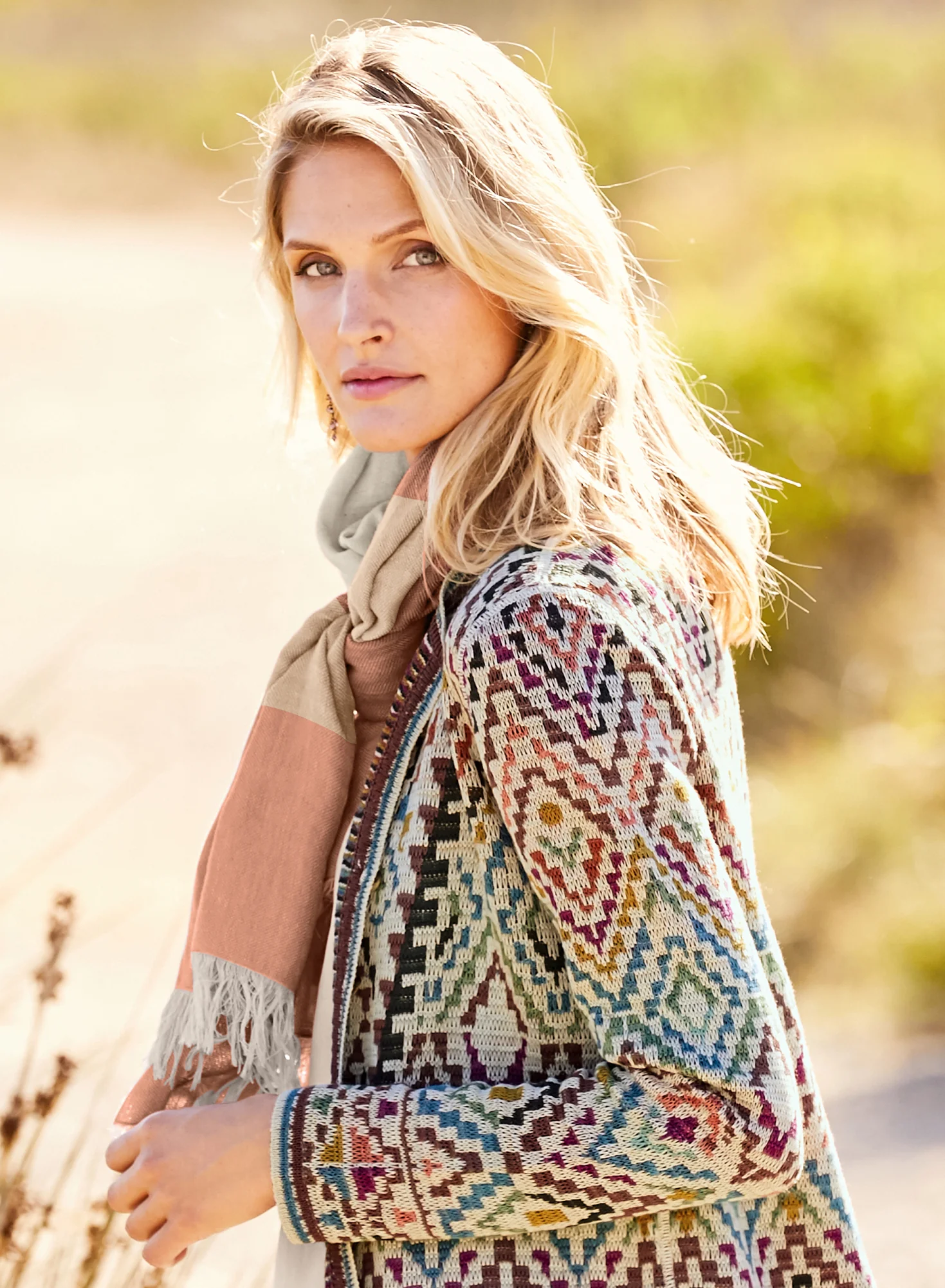 Sunset Stripe Shawl - Image 5
