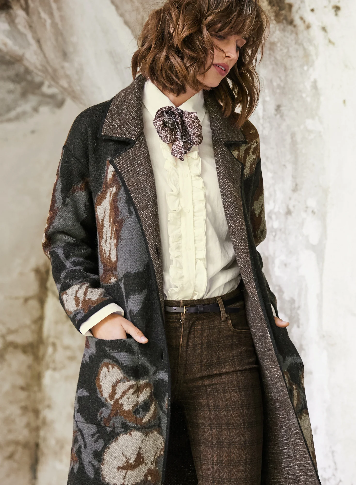 Tapestry Knit Coat - Image 7