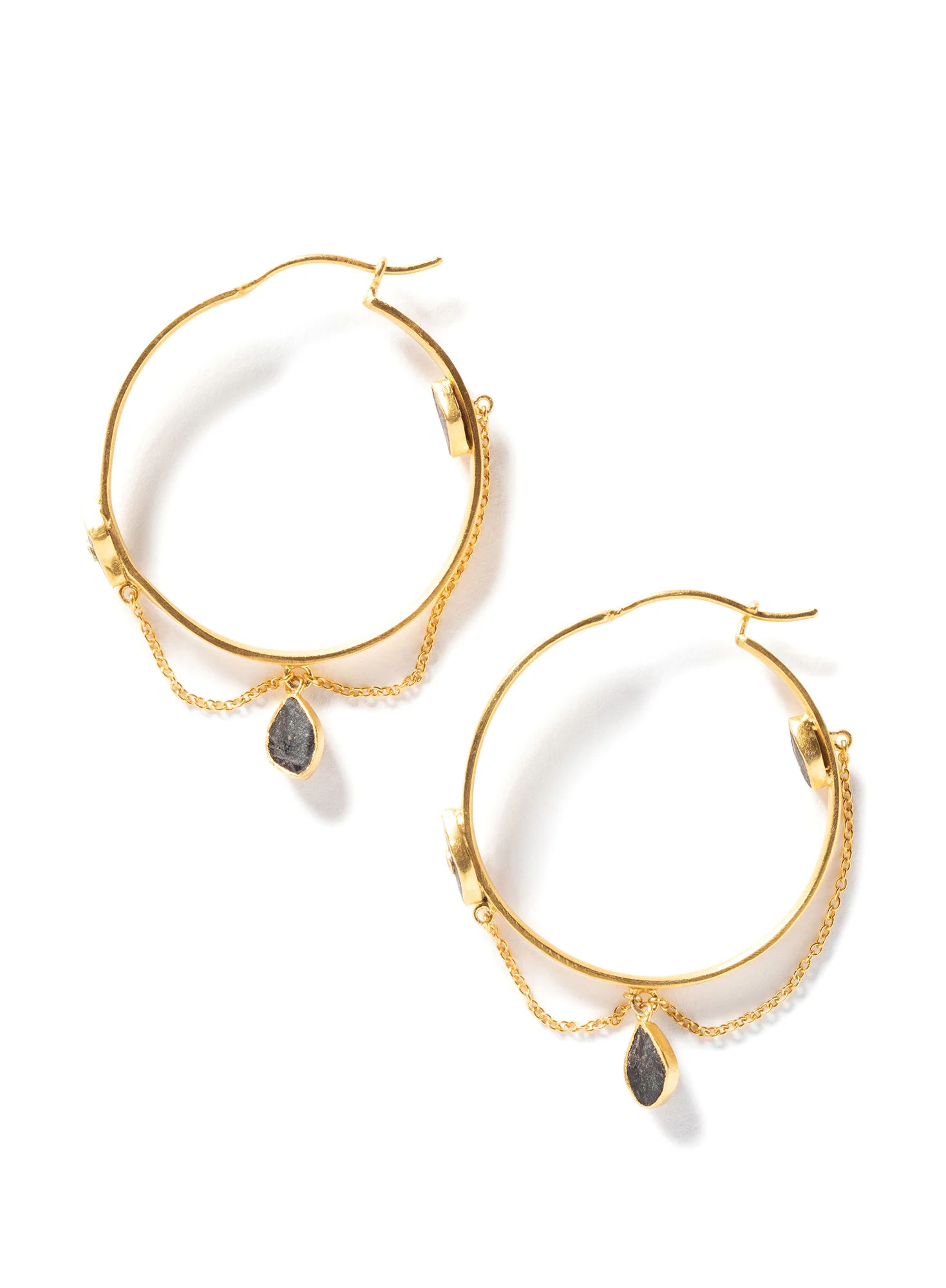 Teardrop Chain Hoops