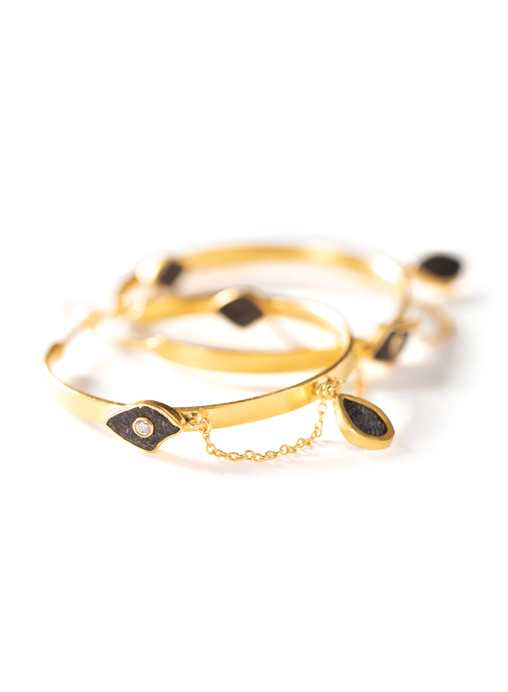 Teardrop Chain Hoops - Image 2