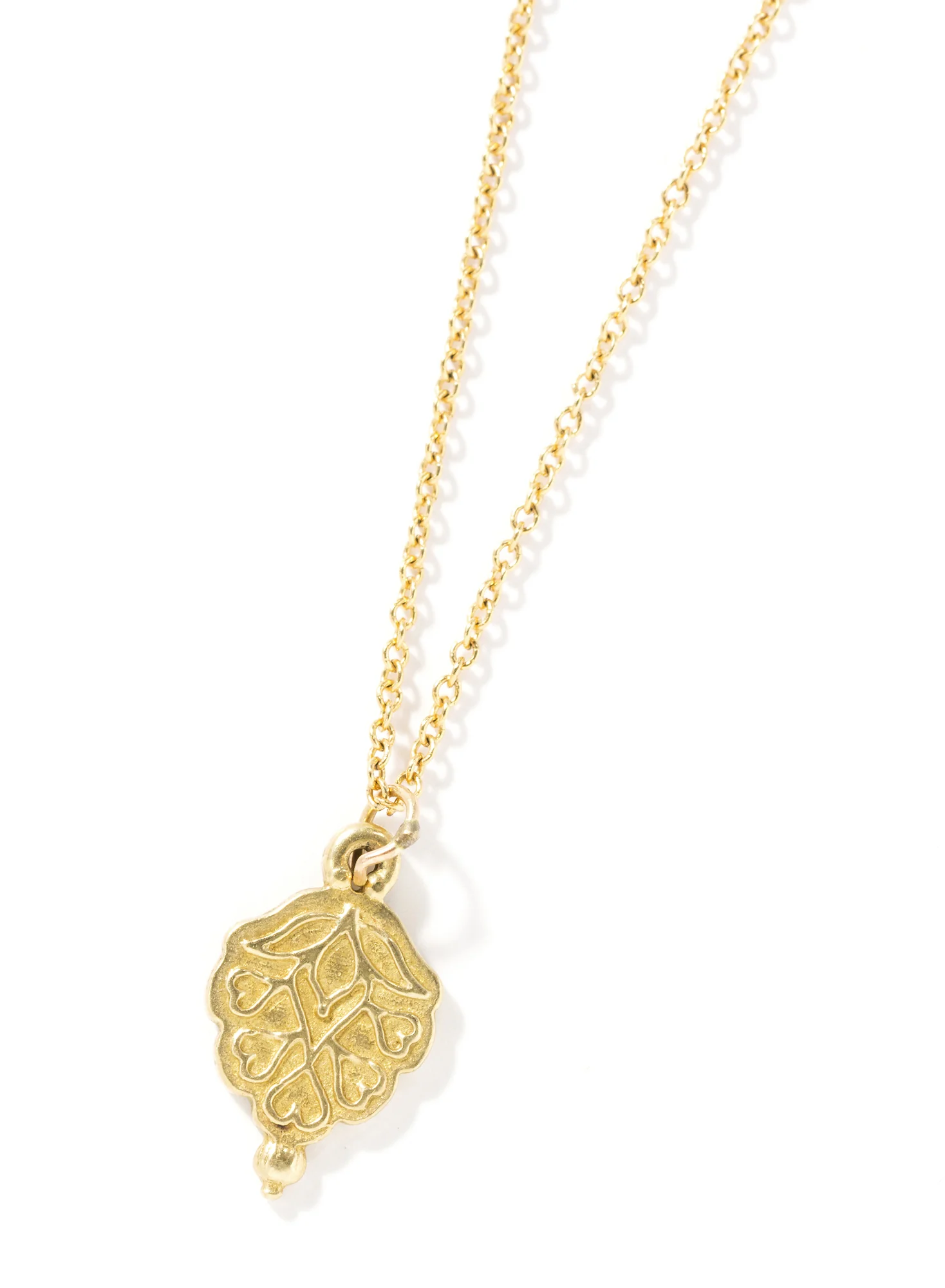 Tiny Cast Bronze Lotus Pendant - Image 2