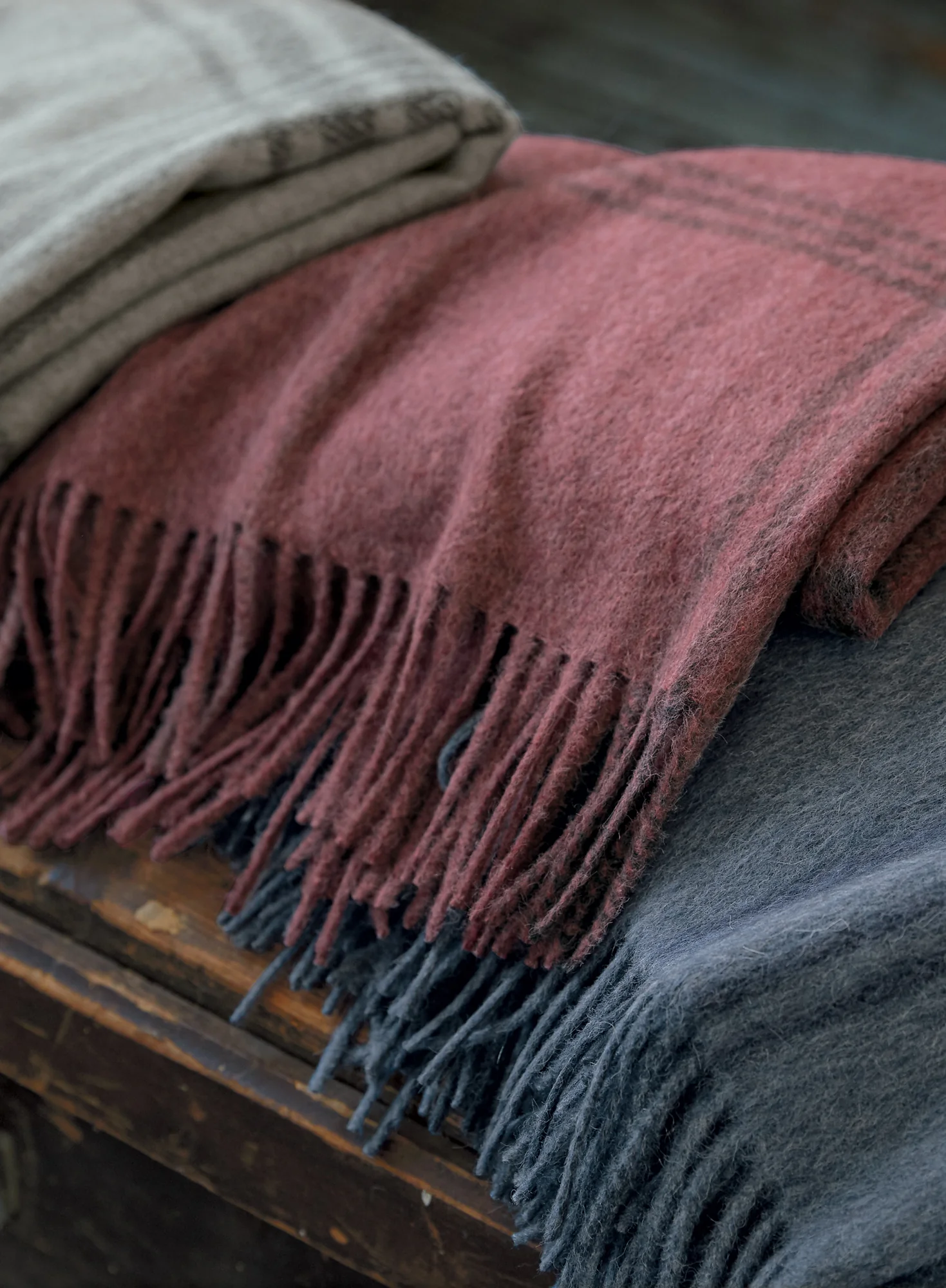 Tonal Plaid Blanket