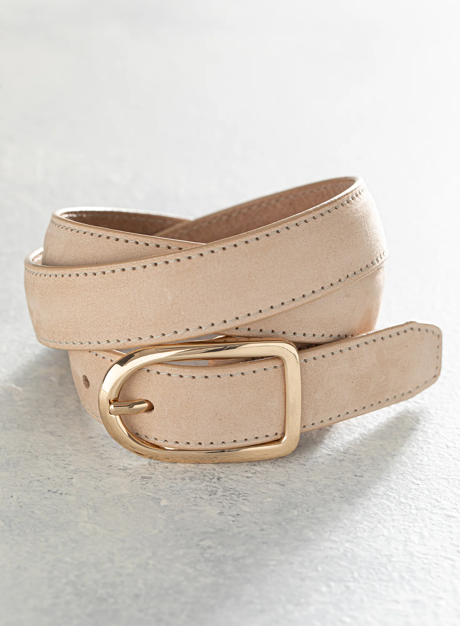 Top-Stitched Belt