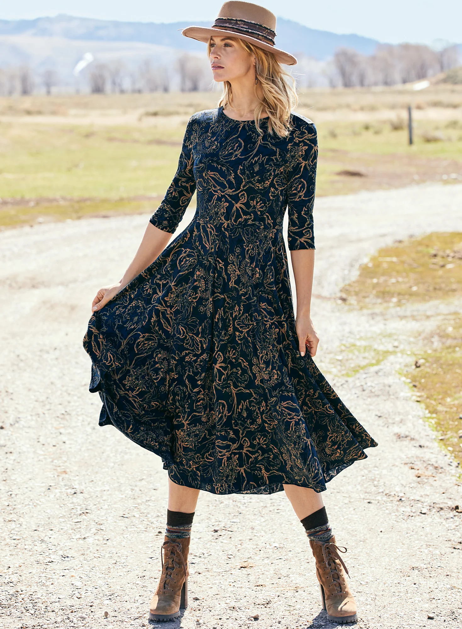 Traced Vine Dress